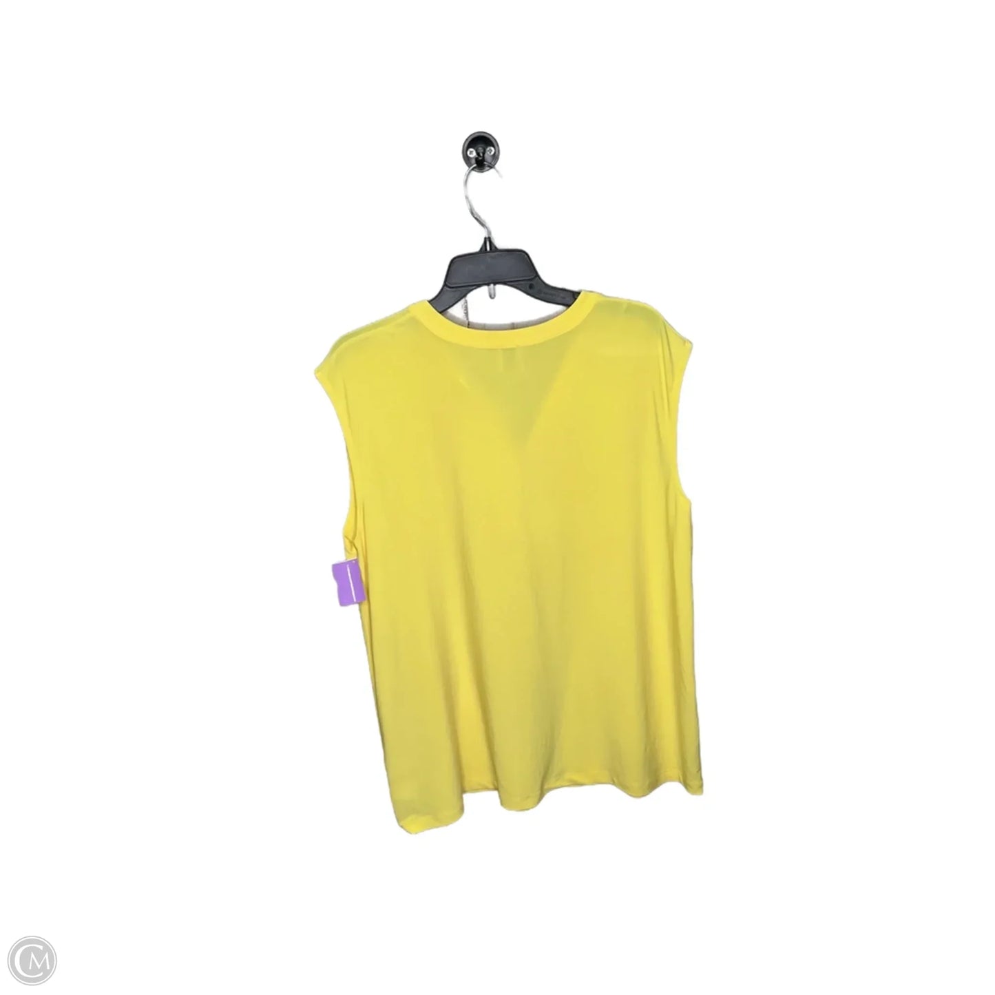 Top Sleeveless By Anne Klein In Yellow, Size: 1x