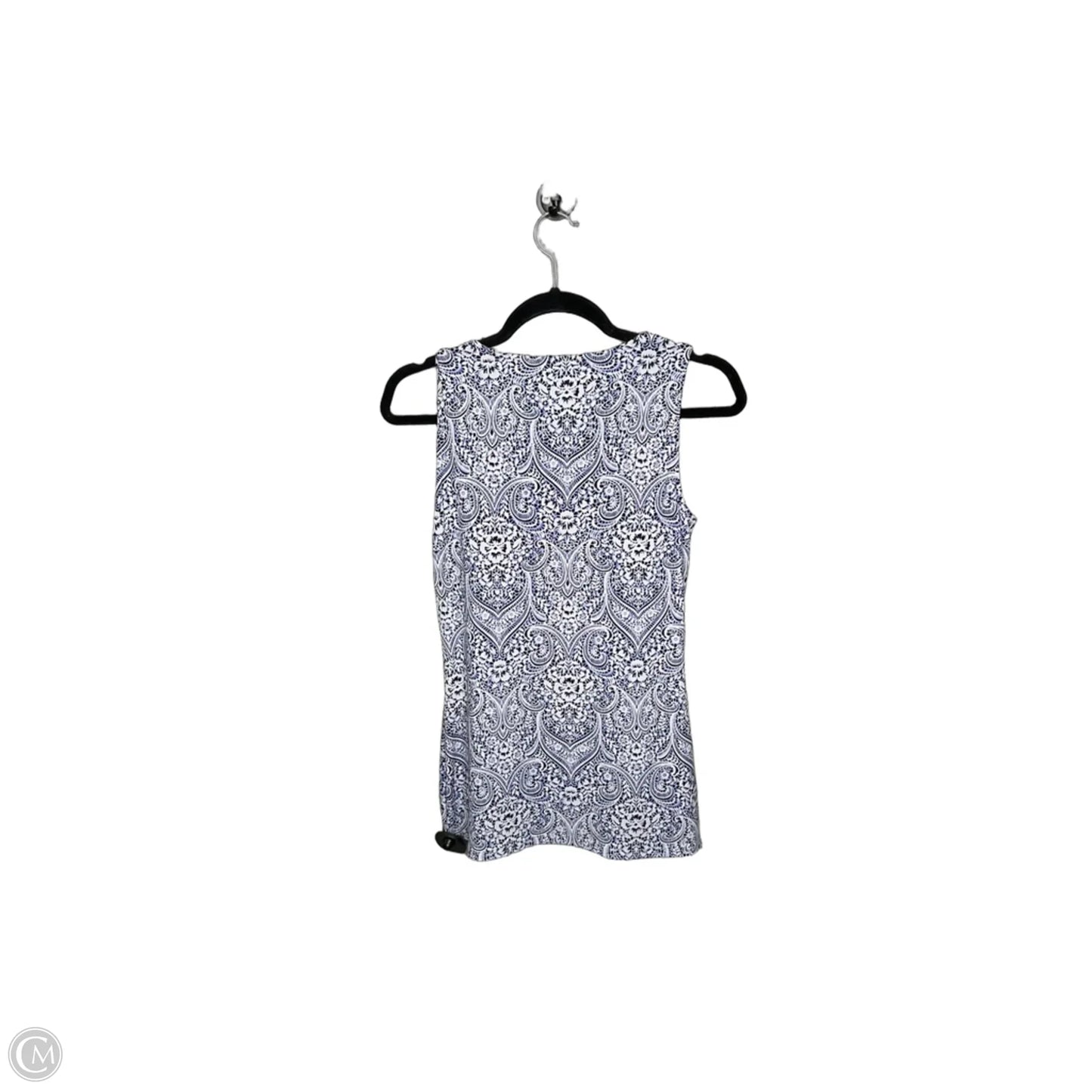Top Sleeveless By White House Black Market In Blue & White, Size: Xs