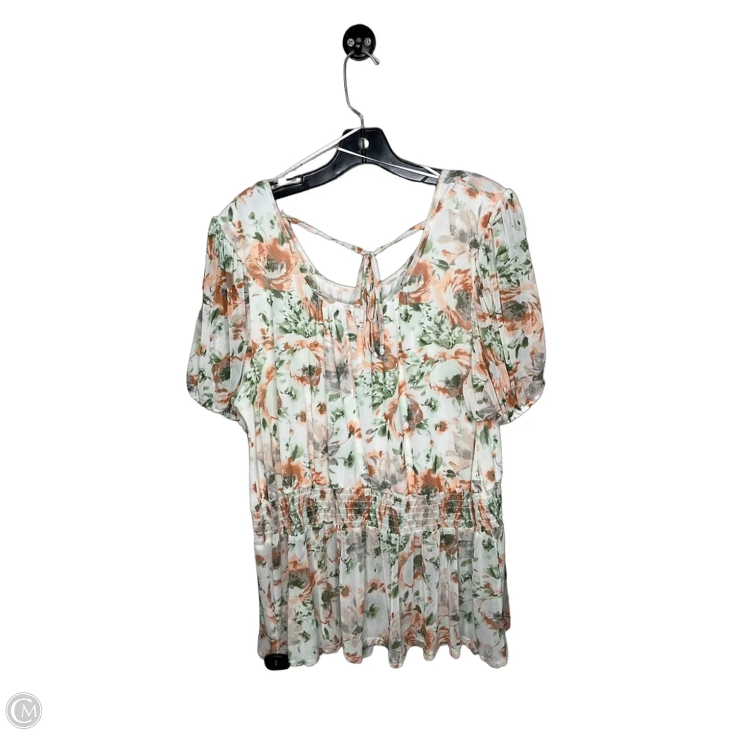 Top Short Sleeve By A Love Story In Floral Print, Size: 3x