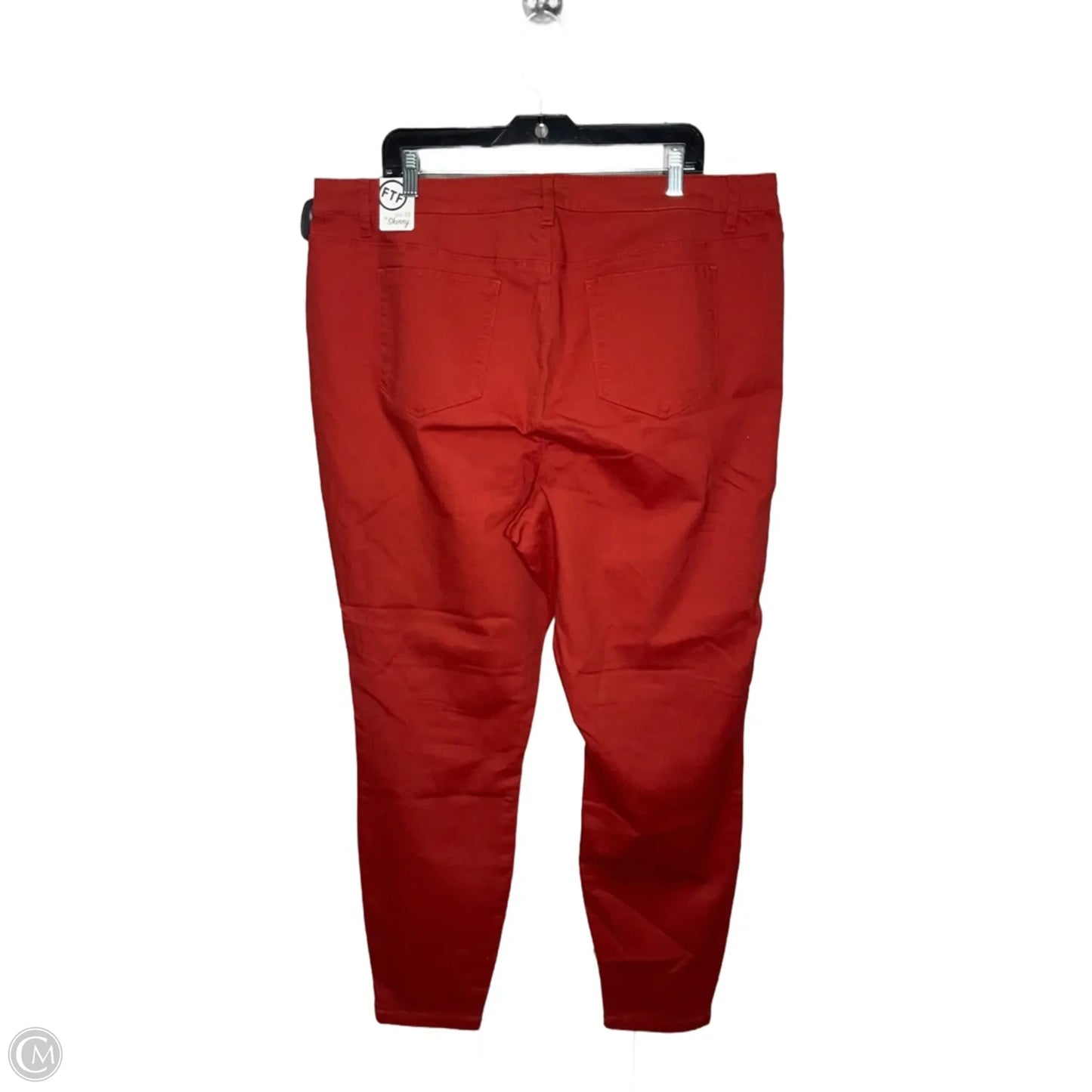 Jeans Skinny By Fashion To Figure In Orange, Size: 22