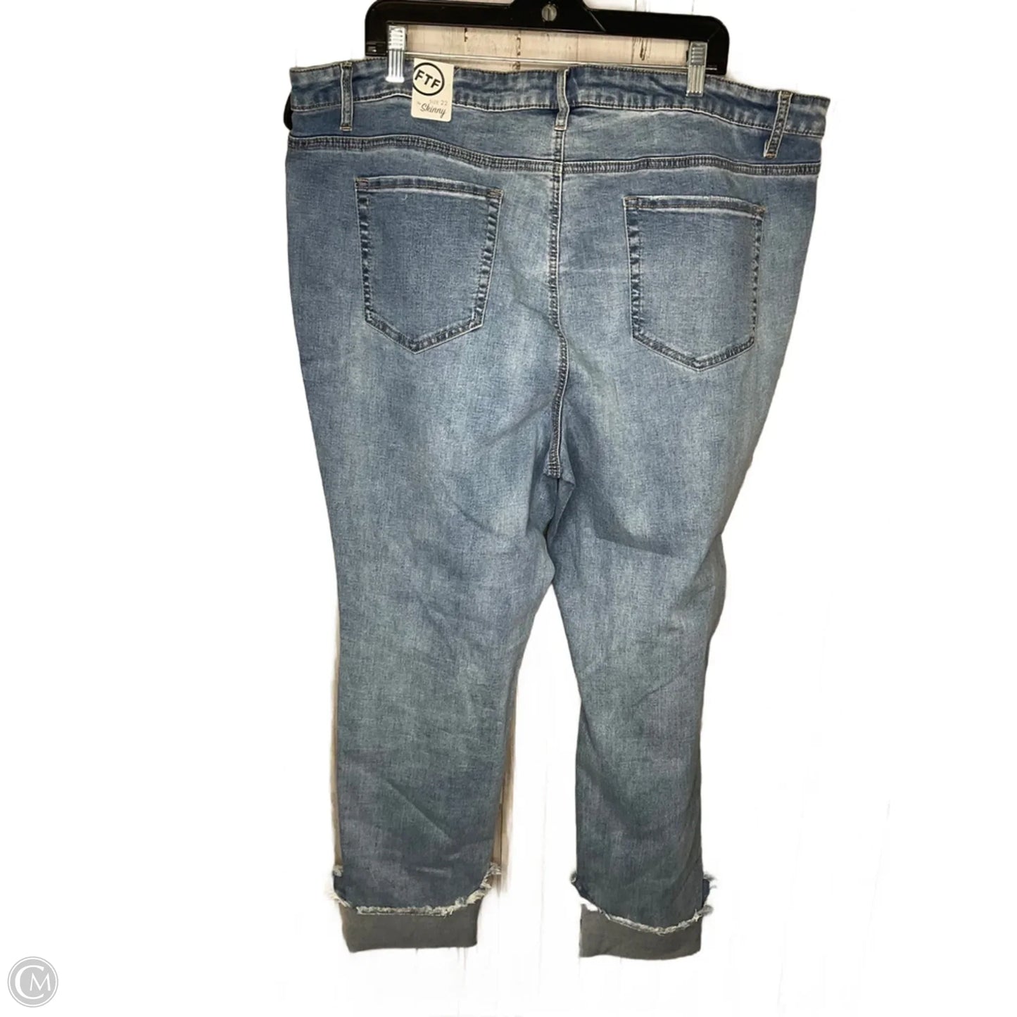 Jeans Skinny By Fashion To Figure In Blue, Size: 22