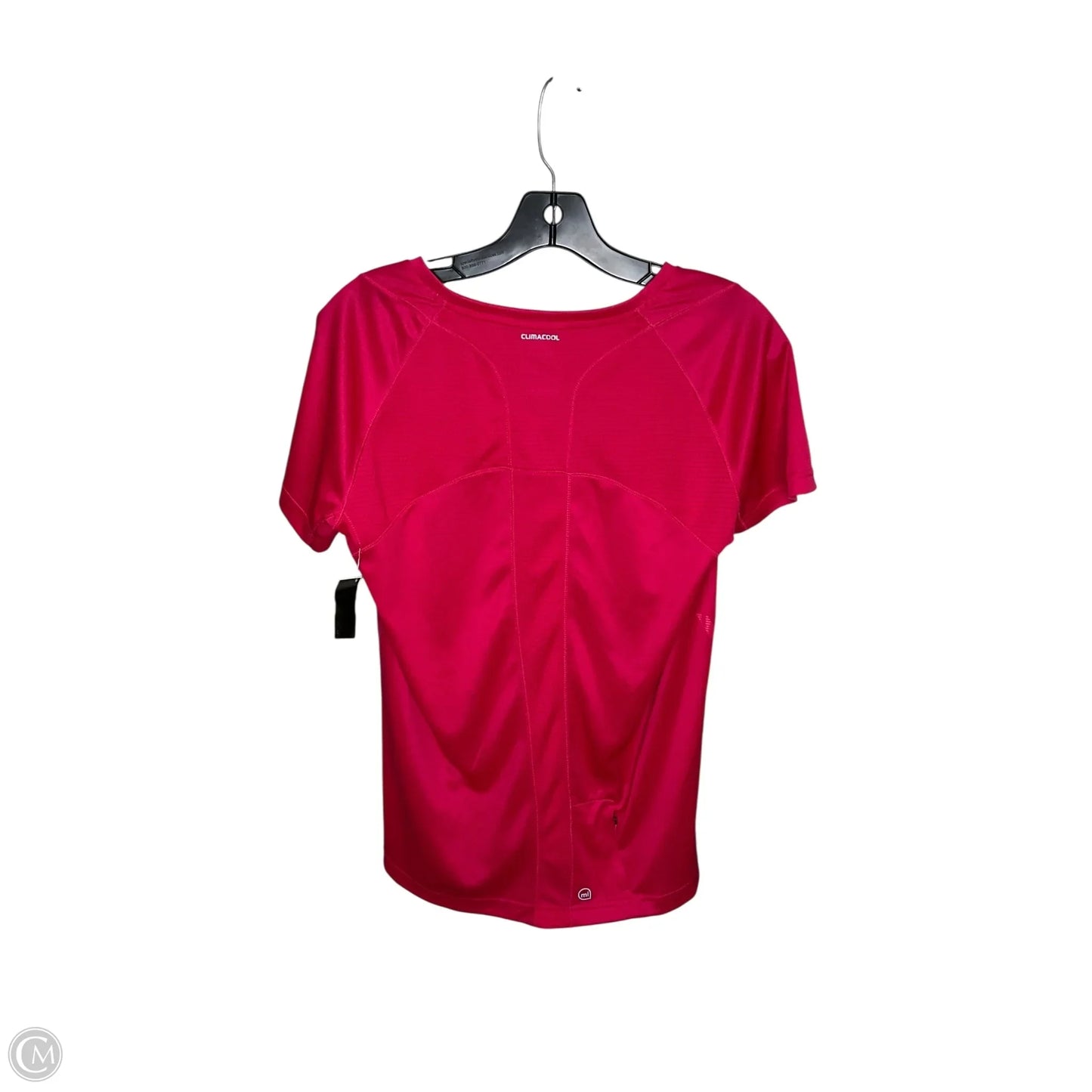 Athletic Top Short Sleeve By Adidas In Pink, Size: L