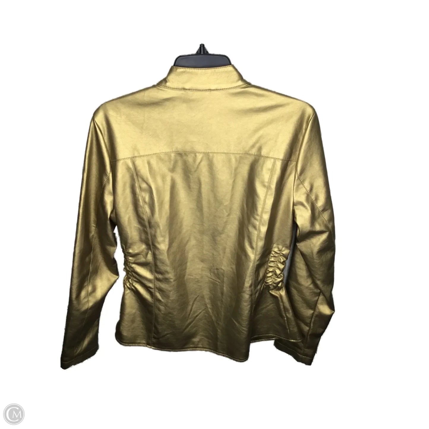 Jacket Moto By Baccini In Gold, Size: M