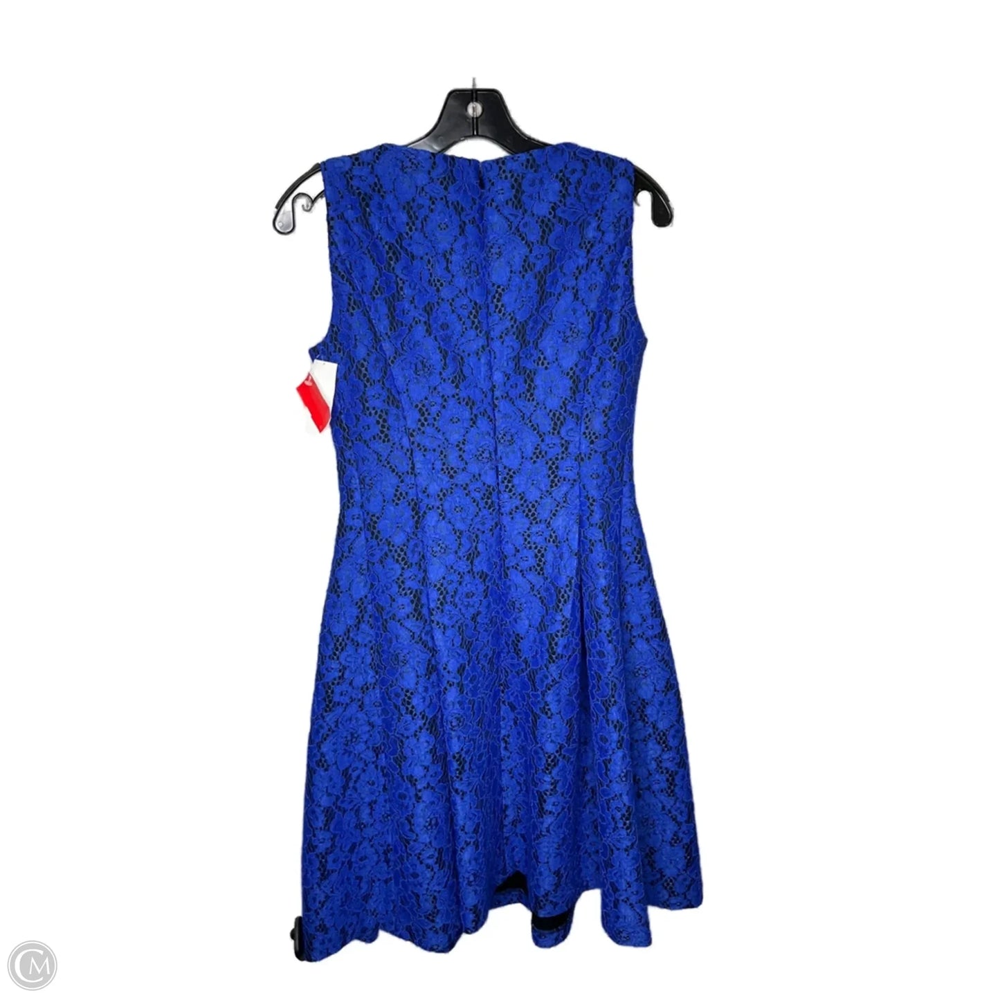 Dress Party Short By Tahari By Arthur Levine In Black & Blue, Size: 2