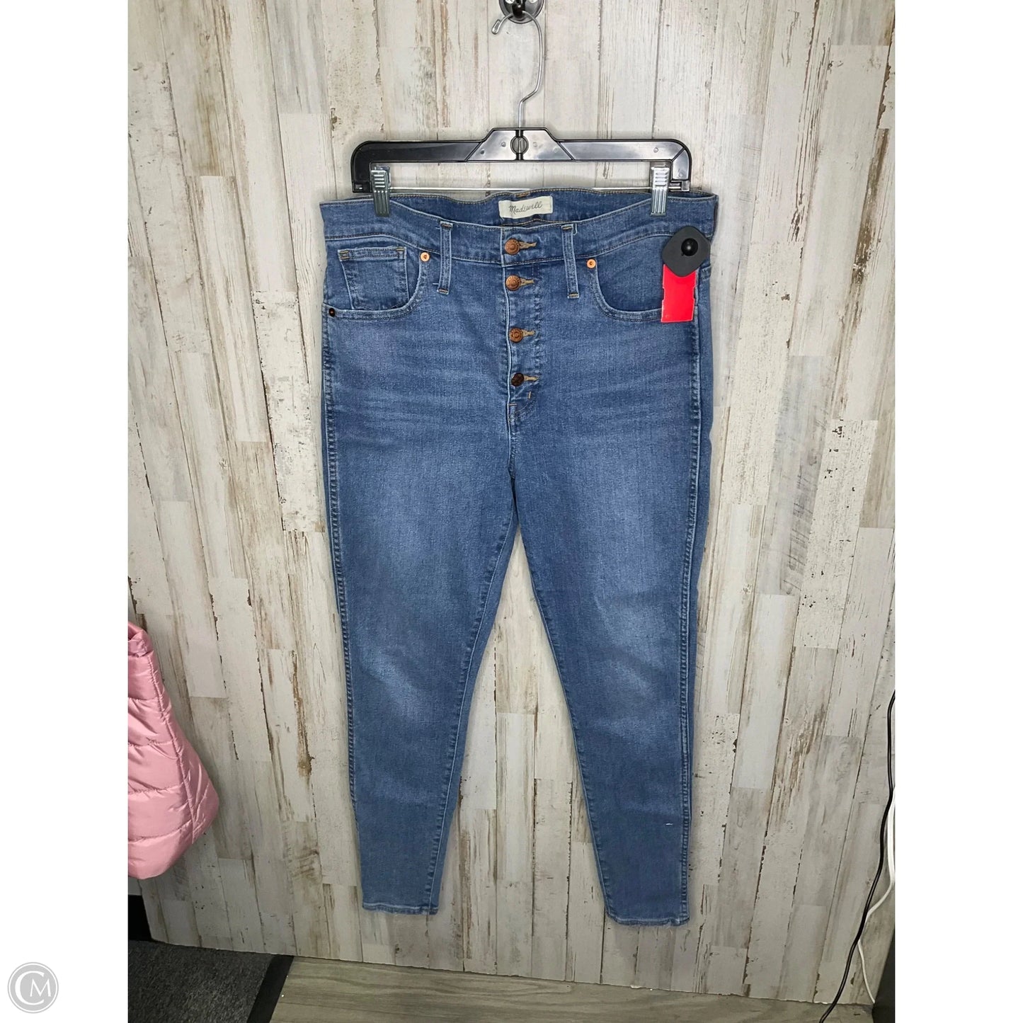 Jeans Skinny By Madewell In Blue, Size: 12