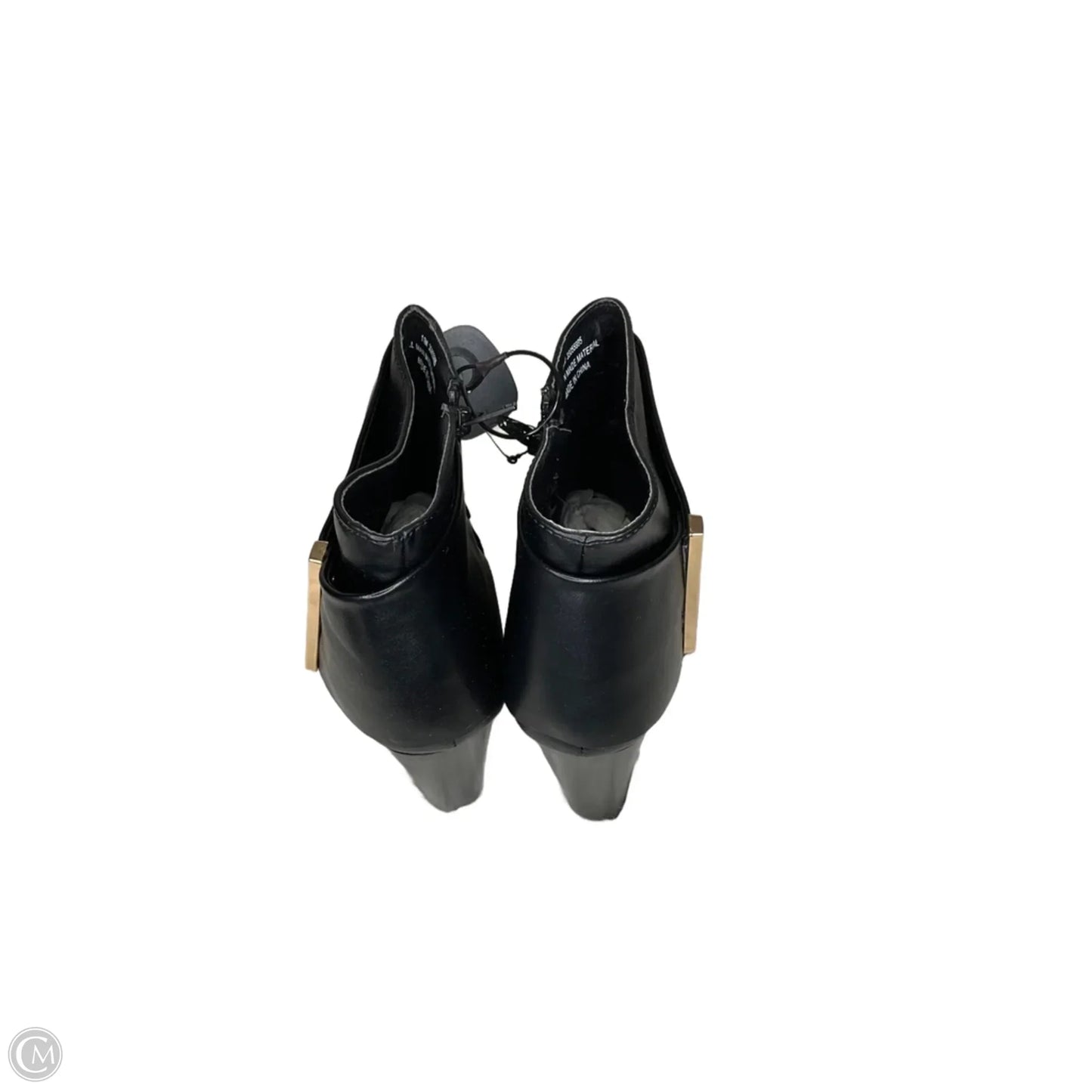 Boots Ankle Heels By Cato In Black, Size: 11