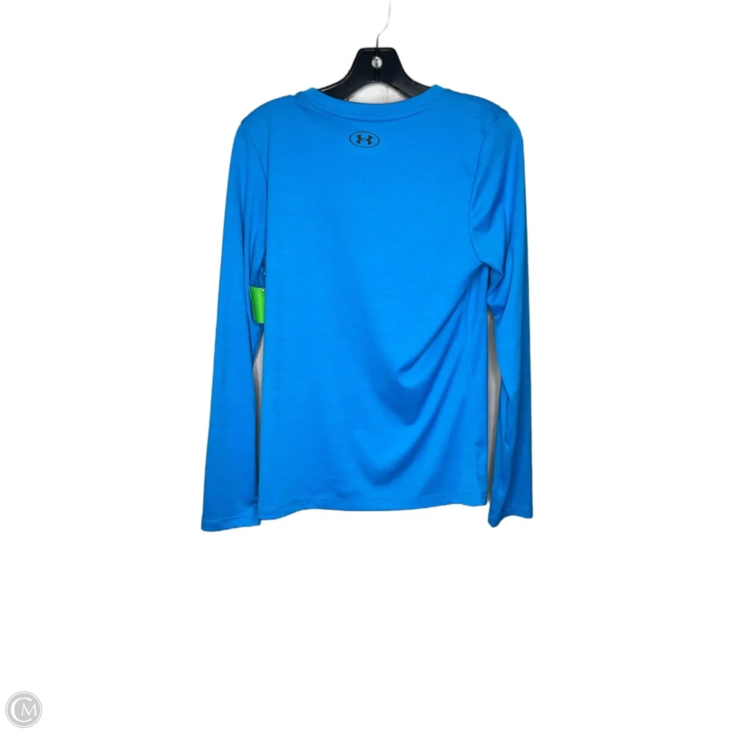 Athletic Top Long Sleeve Crewneck By Under Armour In Blue, Size: S