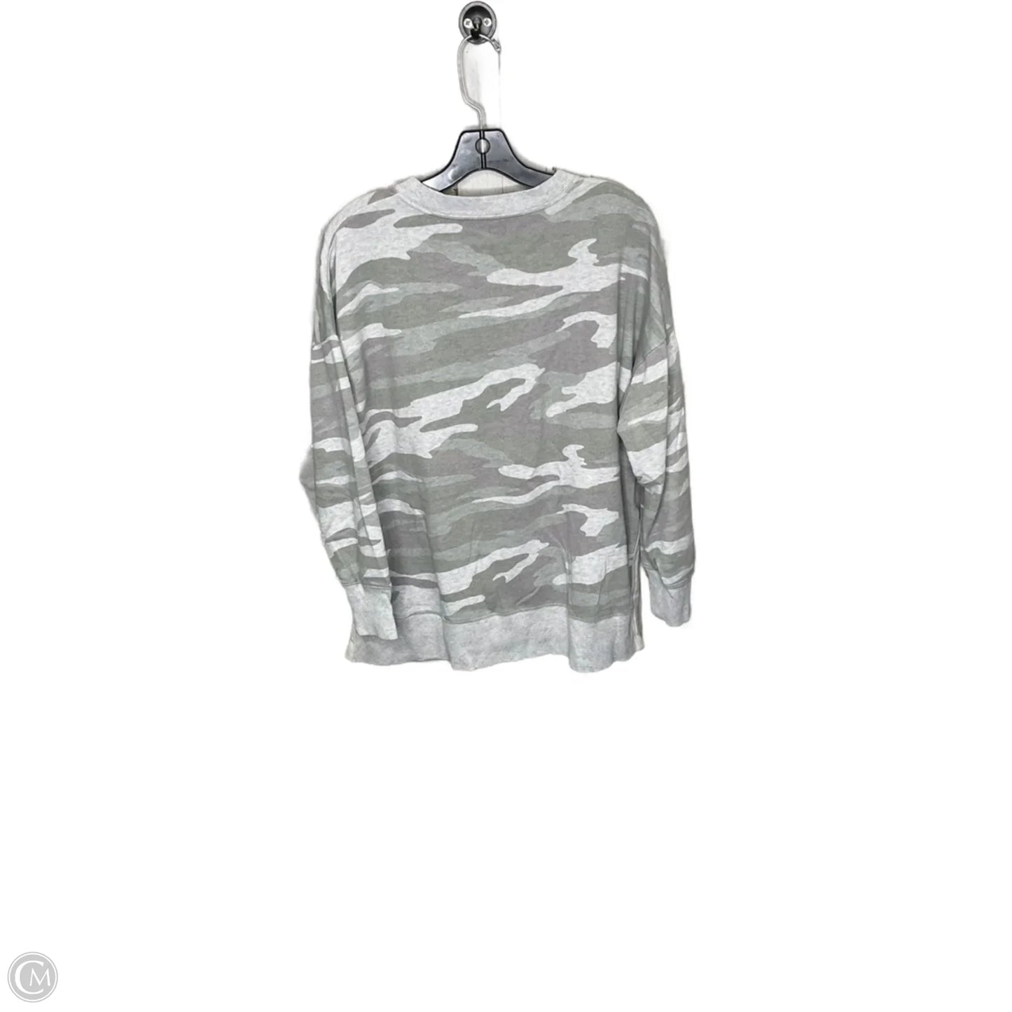 Top Long Sleeve By Aerie In Camouflage Print, Size: M