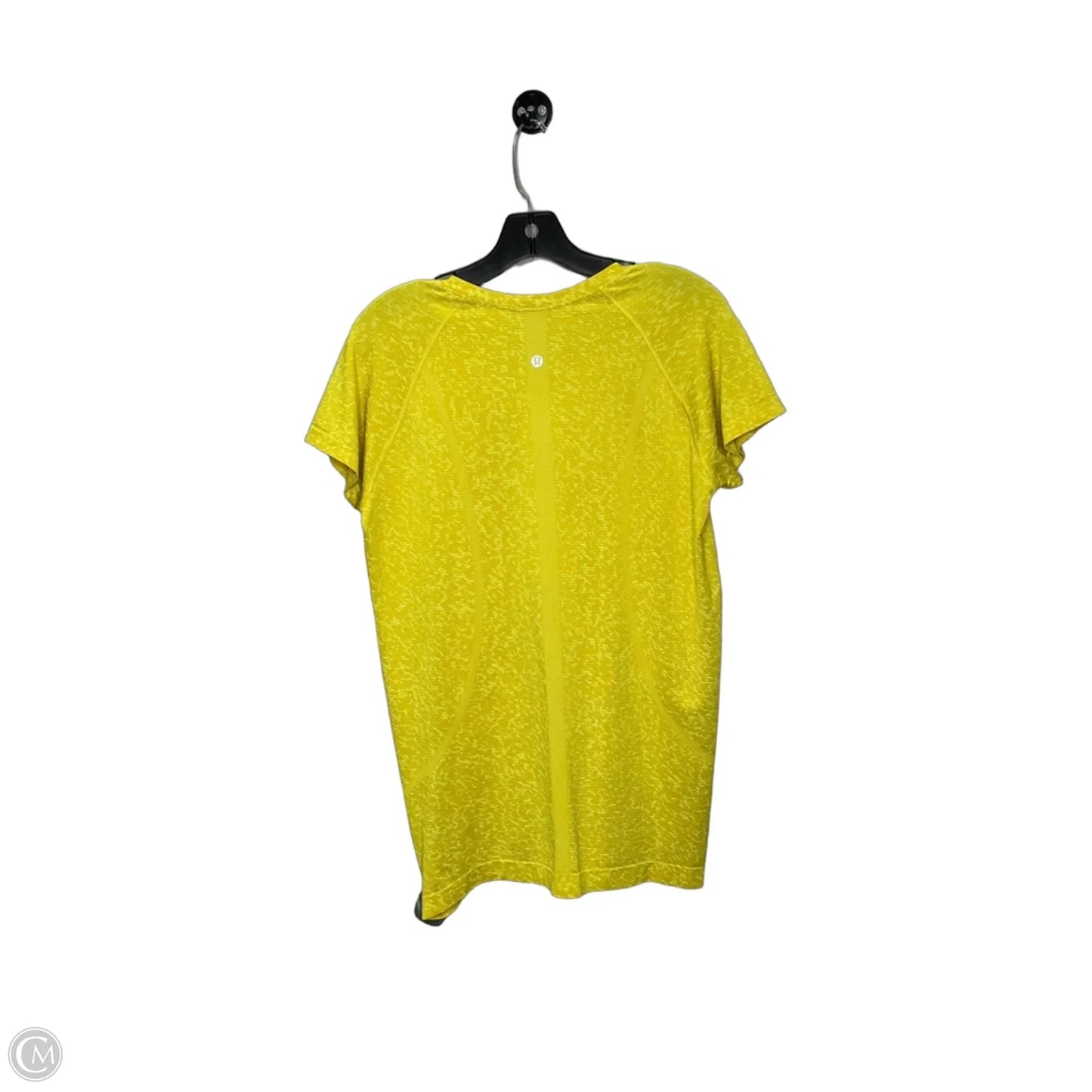 Athletic Top Short Sleeve By Lululemon In Yellow, Size: L