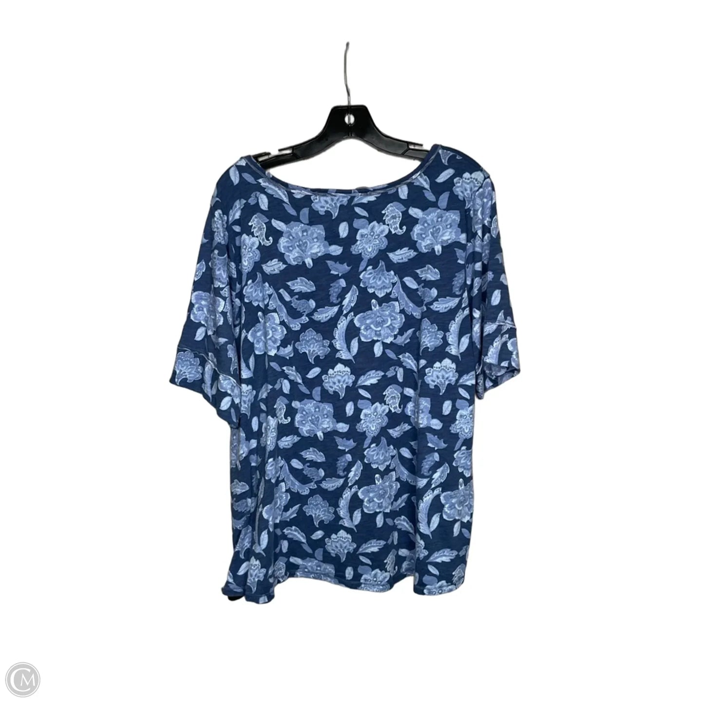 Top Short Sleeve By Cato In Blue, Size: 3x