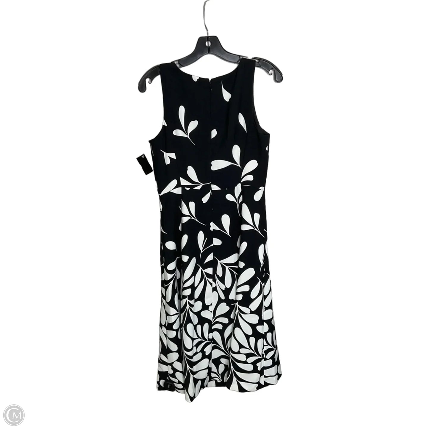 Dress Casual Midi By Ann Taylor In Black & White, Size: 4