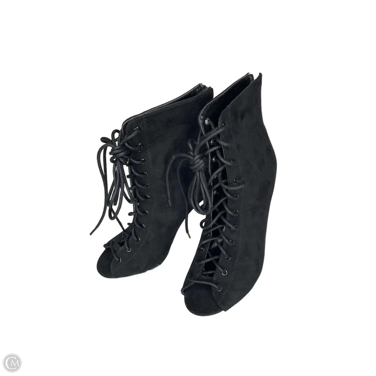 Boots Ankle Heels By Qupid In Black, Size: 8