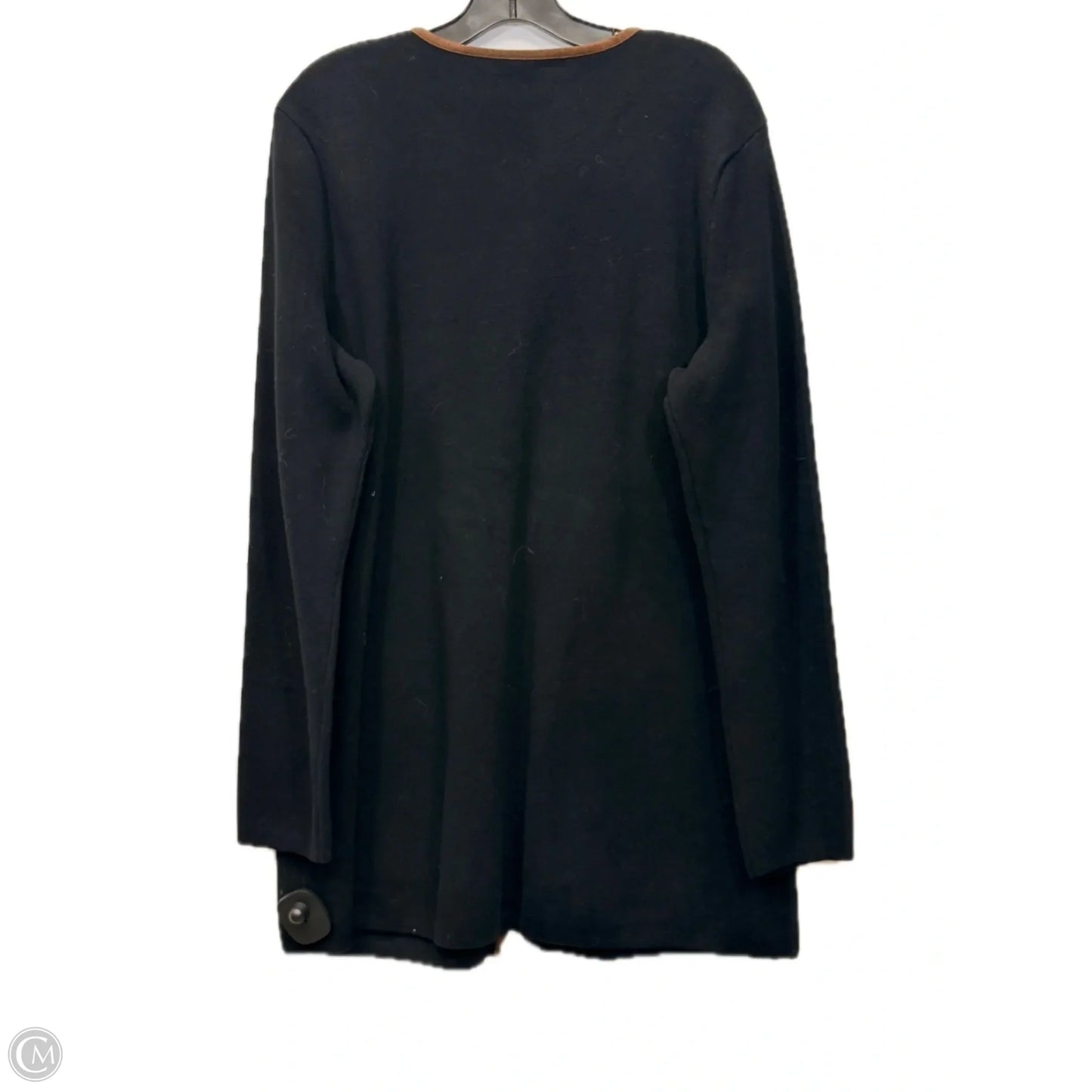 Sweater Cardigan By Lauren By Ralph Lauren In Black & Brown, Size: Xl