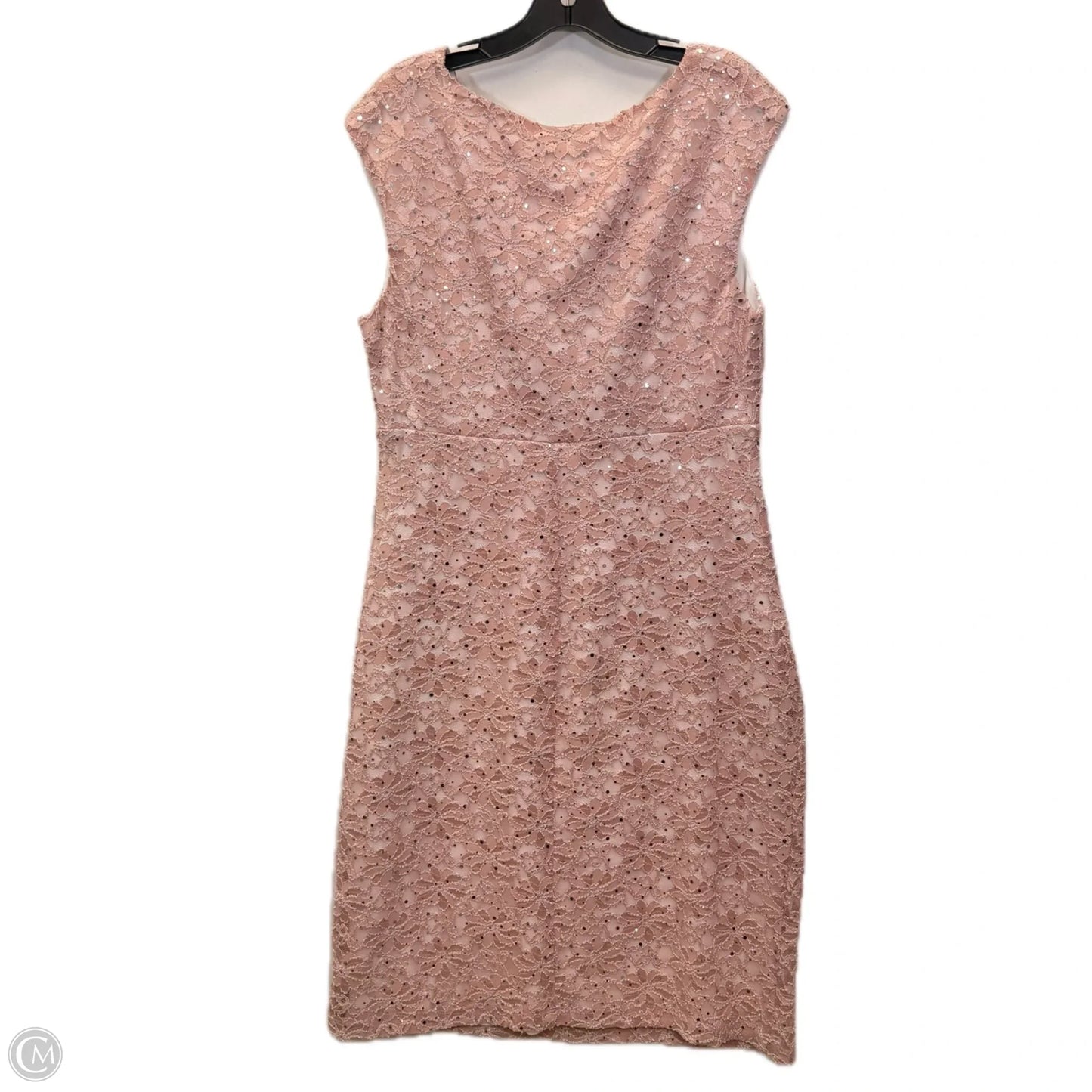 Dress Party Midi By Connected Apparel In Pink & Silver, Size: Xl