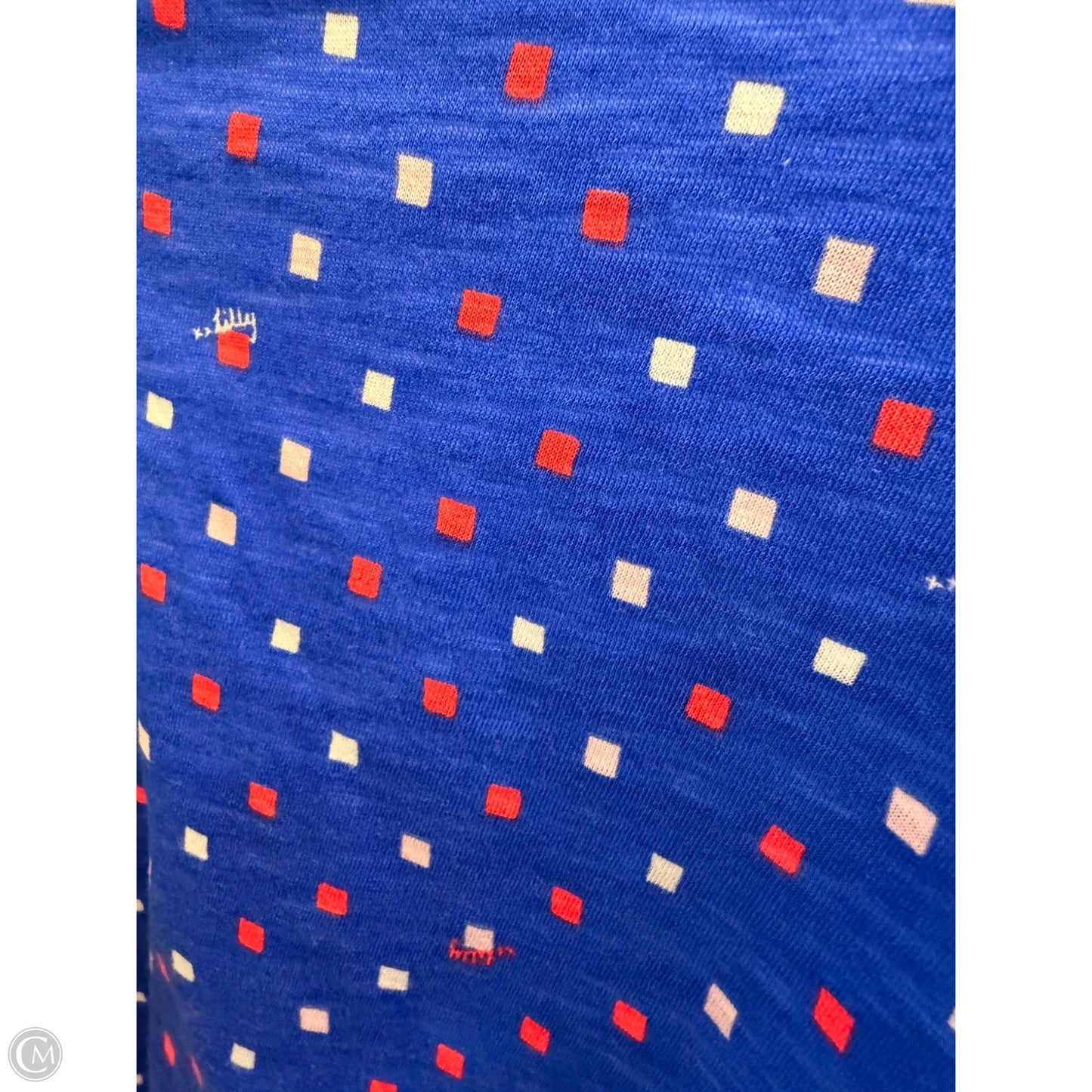 Top Short Sleeve By Lilly Pulitzer In Blue & Red, Size: S