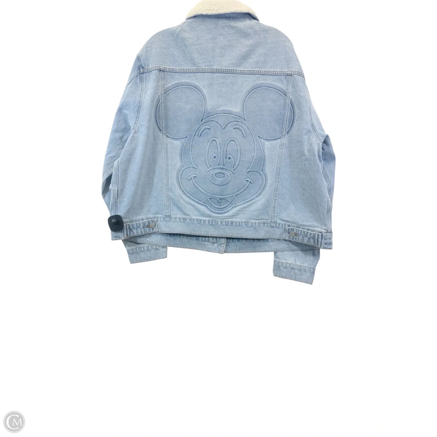 Jacket Denim By Disney In Blue & Cream, Size: 1x