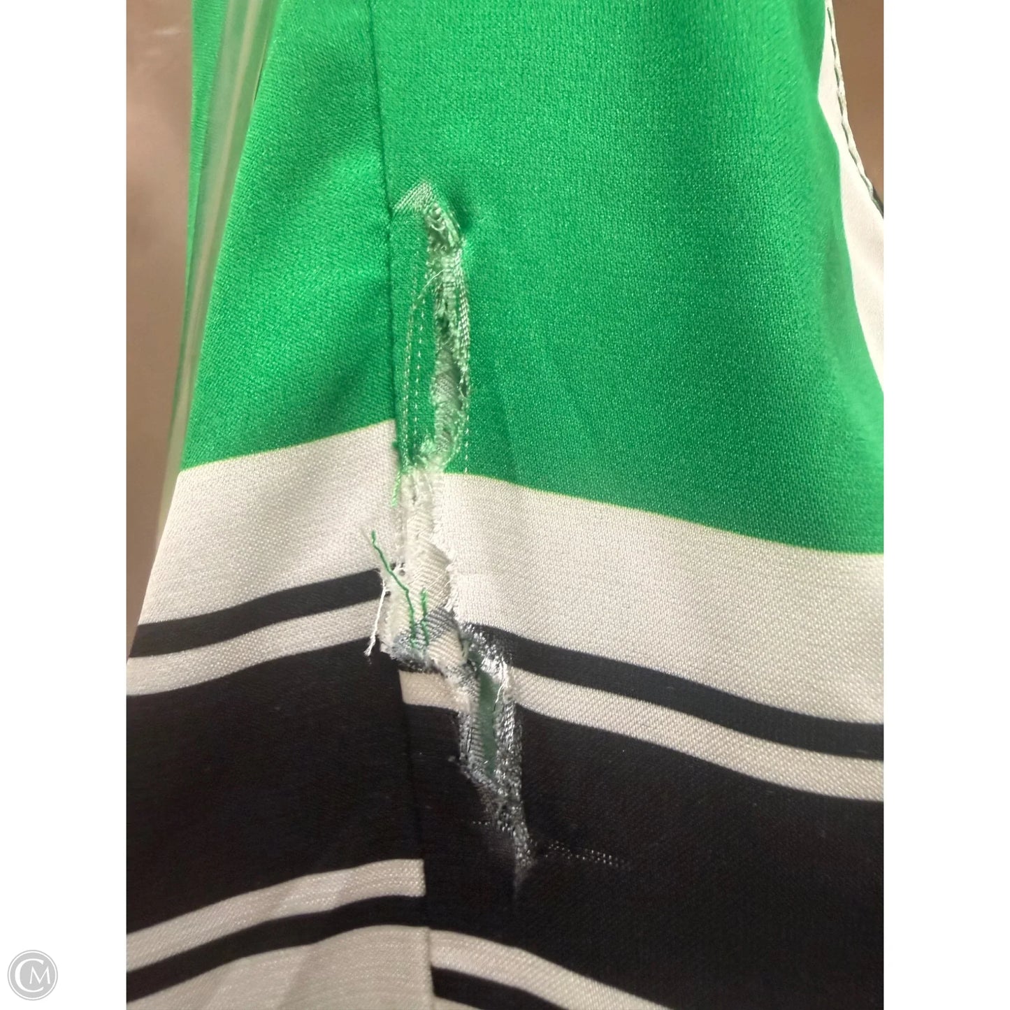 Dress Casual Maxi By Akira In Green & White, Size: M
