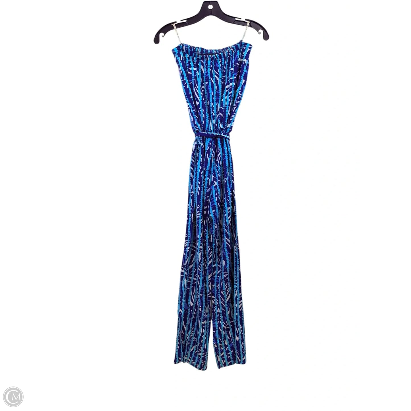 Jumpsuit Designer By Lilly Pulitzer In Blue & White, Size: S