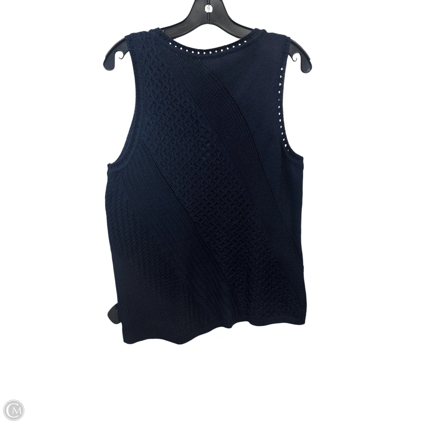 Top Sleeveless By Chicos In Navy, Size: L