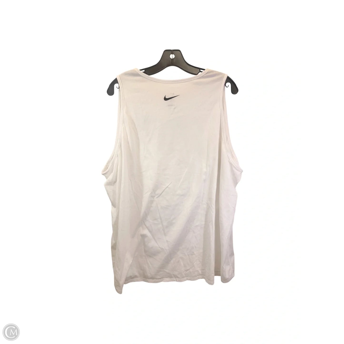 Athletic Tank Top By Nike Apparel In Black & White, Size: 3x