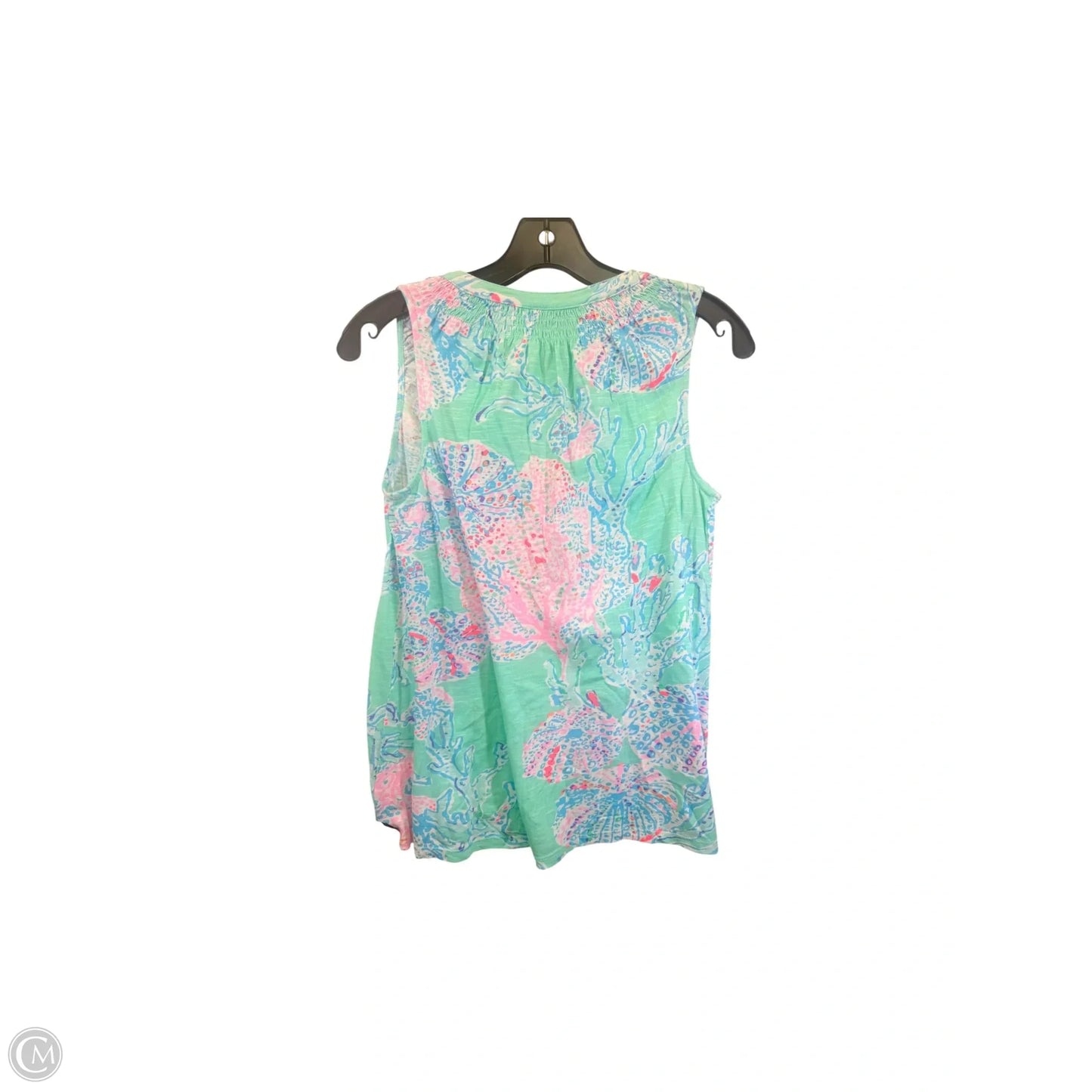 Top Sleeveless Designer By Lilly Pulitzer In Blue & Green, Size: Xs