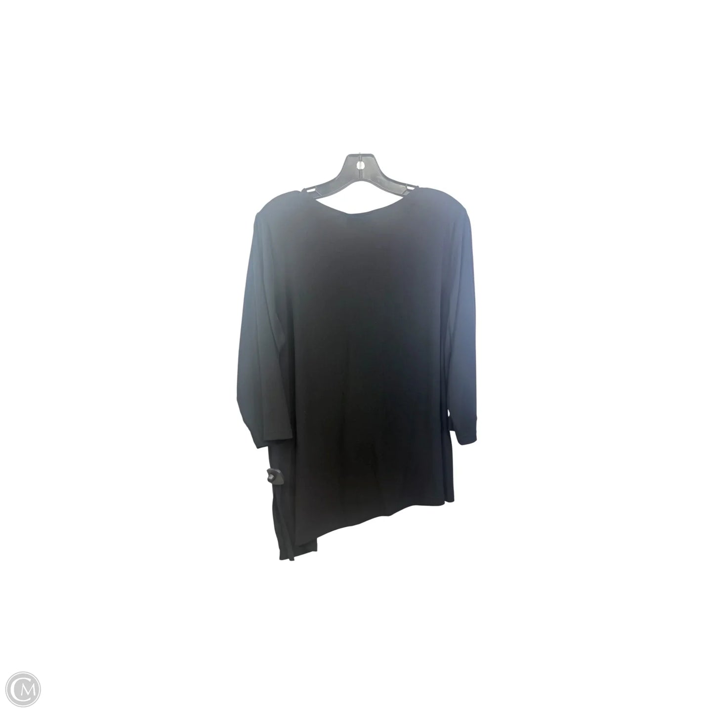 Top Long Sleeve By Attitude In Black, Size: 1x