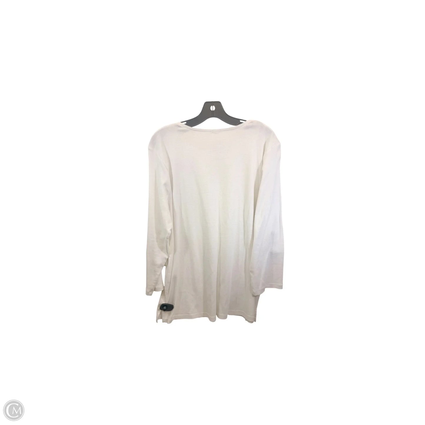 Top 3/4 Sleeve Basic By Jones New York In Ivory, Size: 2x