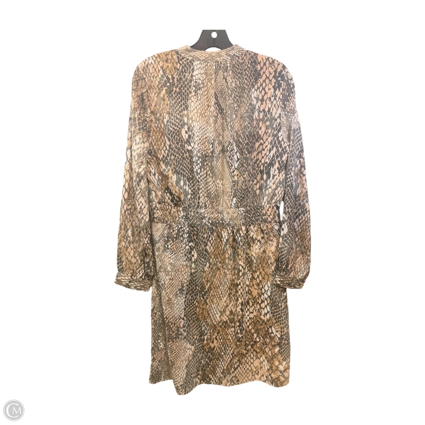 Dress Casual Midi By H&m In Brown & Grey, Size: M
