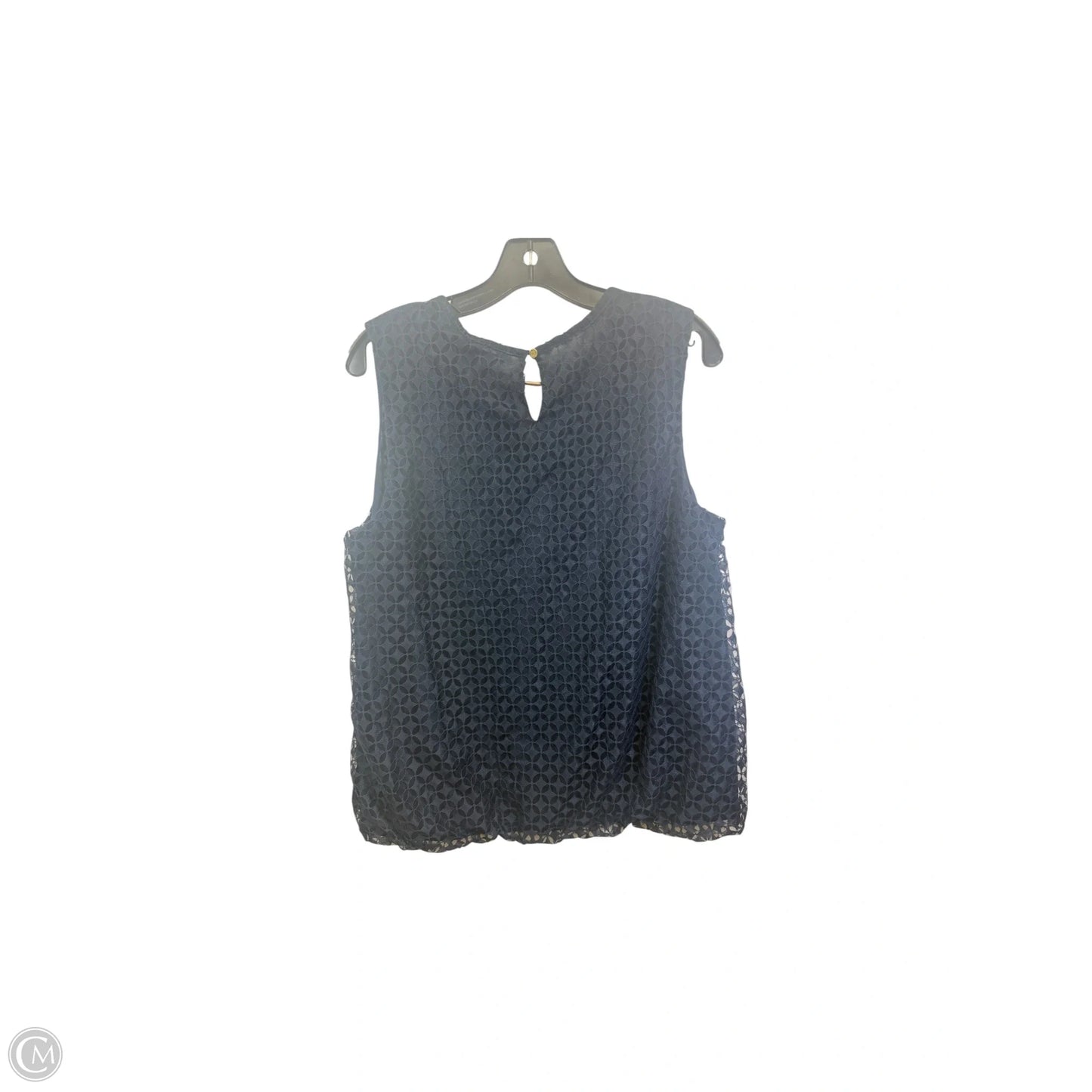 Top Sleeveless By Liz Claiborne In Navy, Size: L