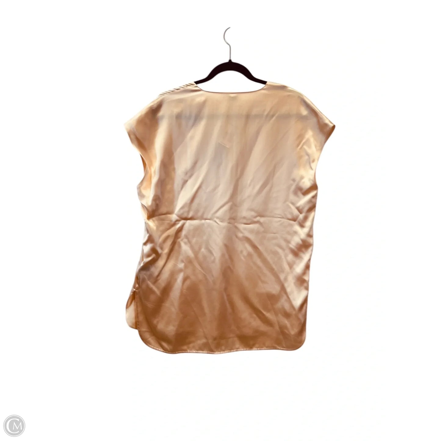 Top Short Sleeve Designer By Vince In Peach, Size: M