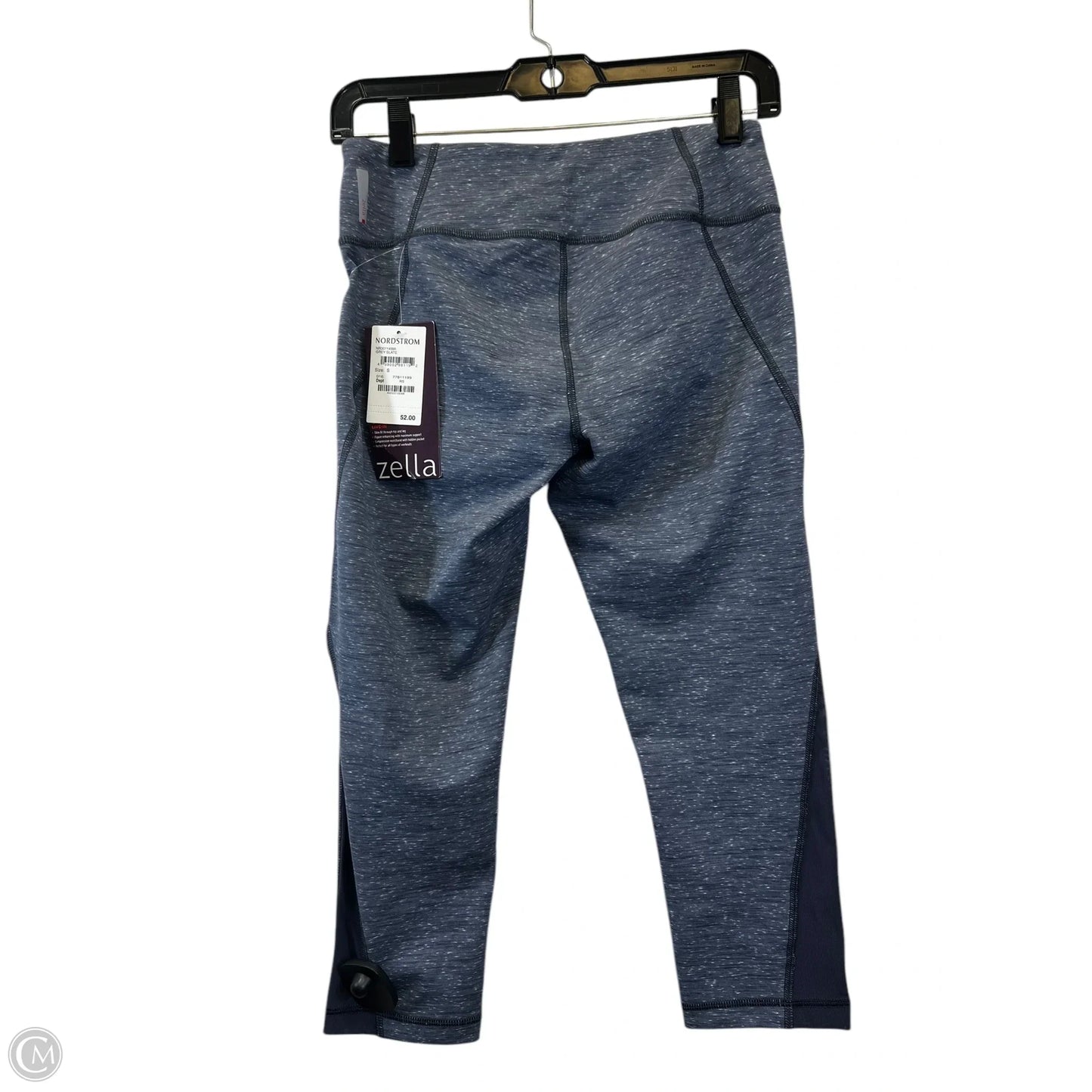 Athletic Capris By Zella In Grey & White, Size: S