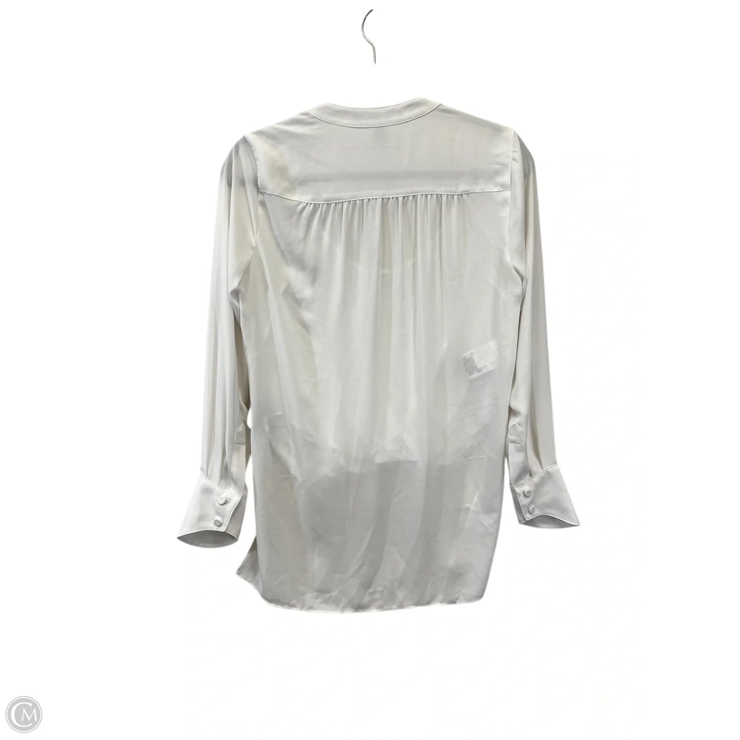Top Long Sleeve Designer By Bcbgmaxazria In White, Size: Xxs