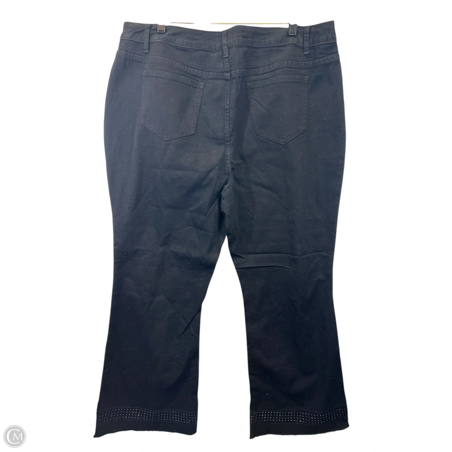 Jeans Flared By Ashley Stewart In Black, Size: 20