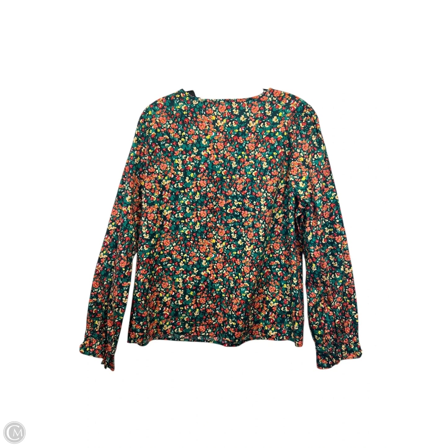 Top Long Sleeve By J. Crew In Floral Print, Size: L