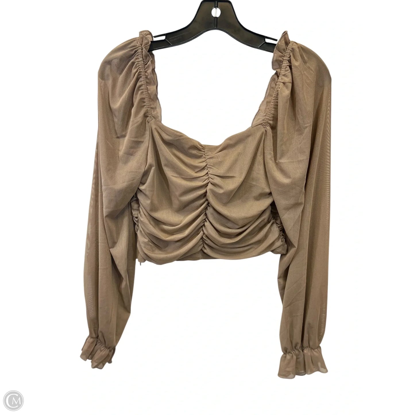 Top Short Sleeve By Forever 21 In Bronze, Size: Xl