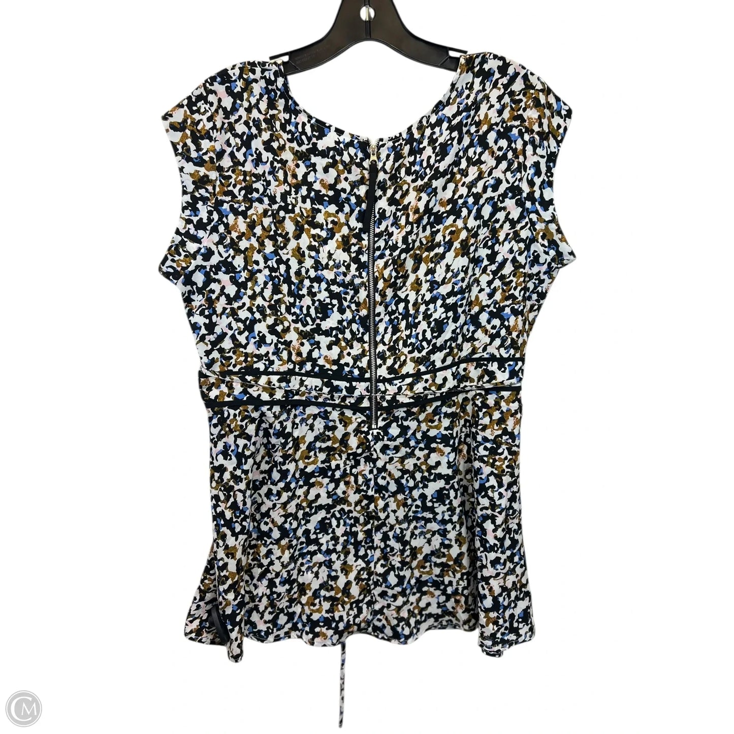 Top Short Sleeve By Motherhood In Black & Blue, Size: M