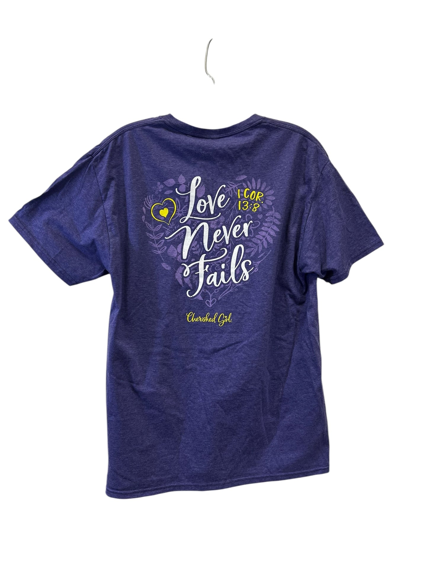 Top Short Sleeve Basic By Cherished Girl In Purple, Size: M