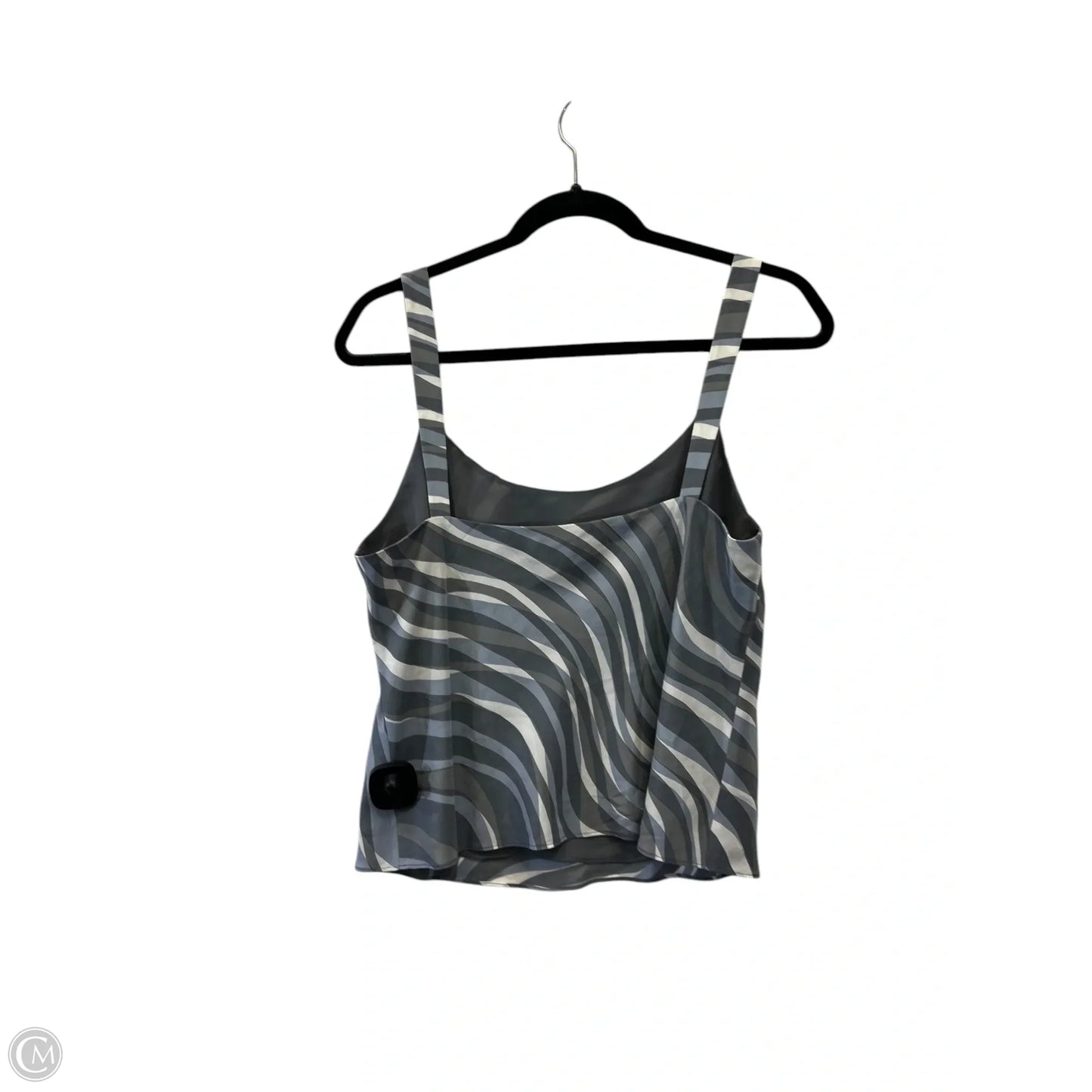 Top Sleeveless By Lafayette 148 In Blue & Grey, Size: M