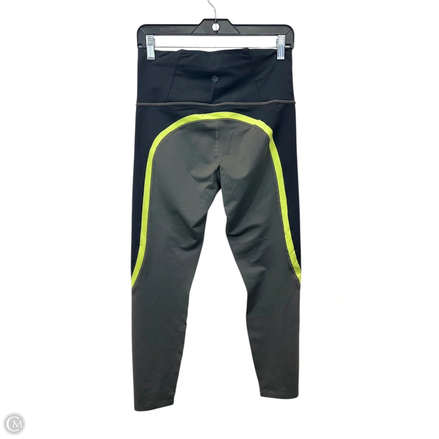 Athletic Leggings By Athleta In Black & Green, Size: M