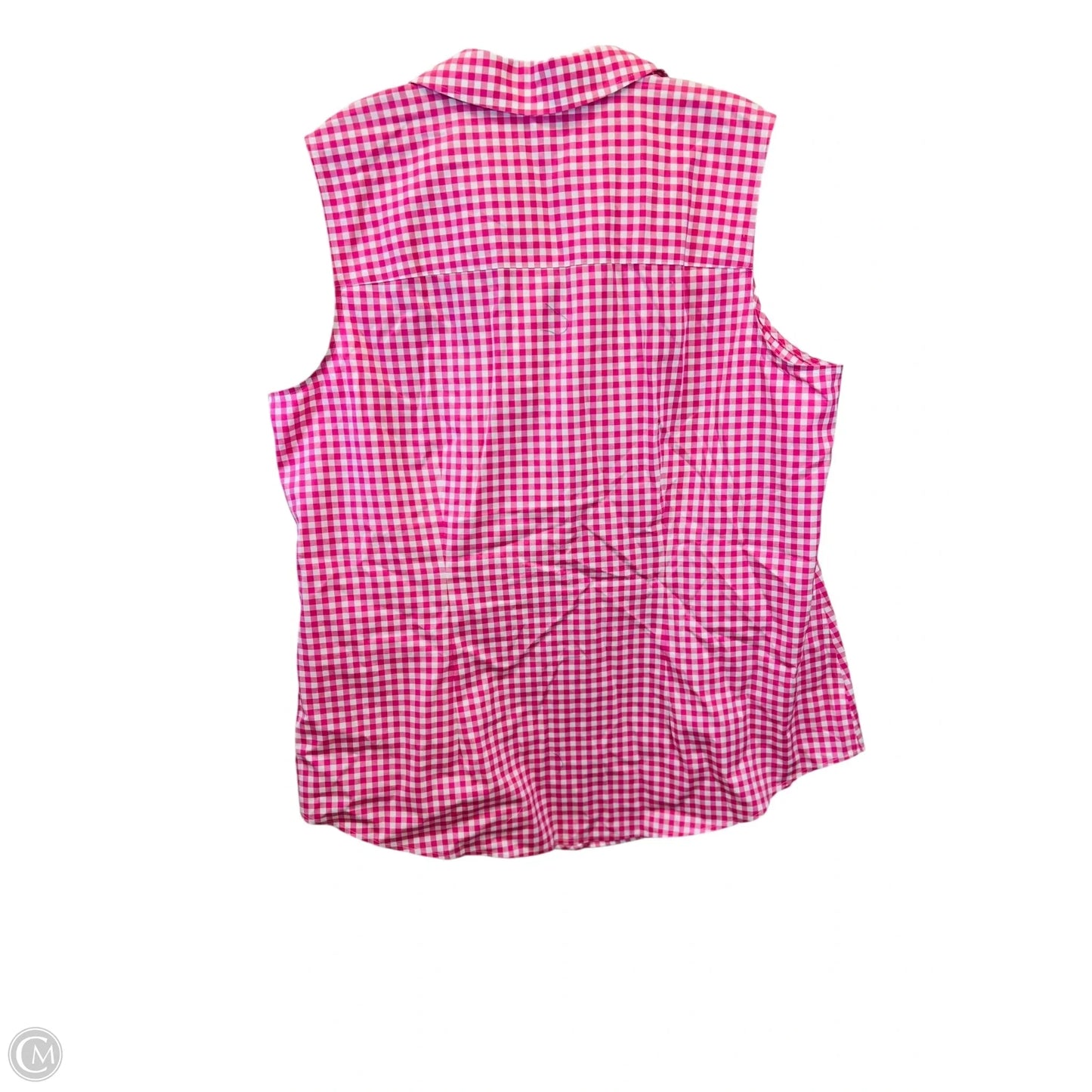 Top Sleeveless By Talbots In Checkered Pattern, Size: Xl