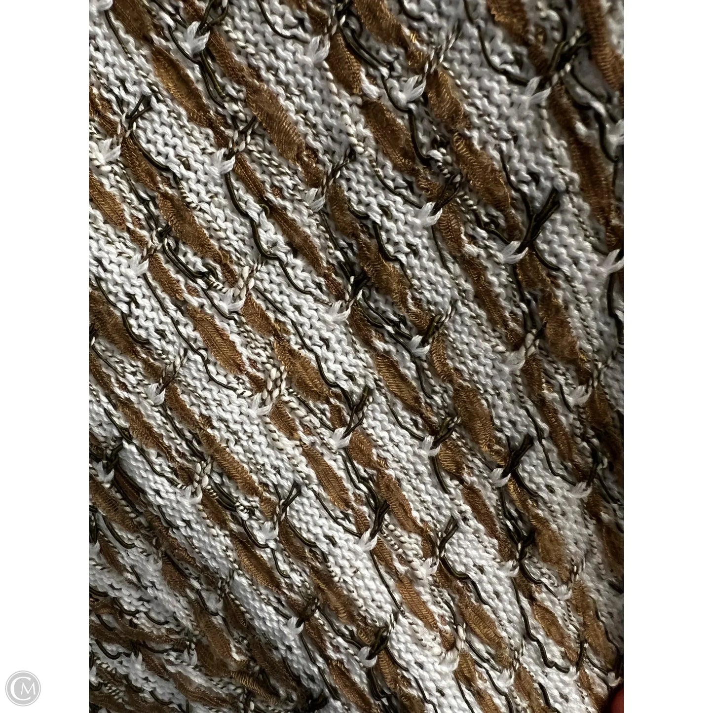 Dress Designer By St. John In Tan & White, Size: 12