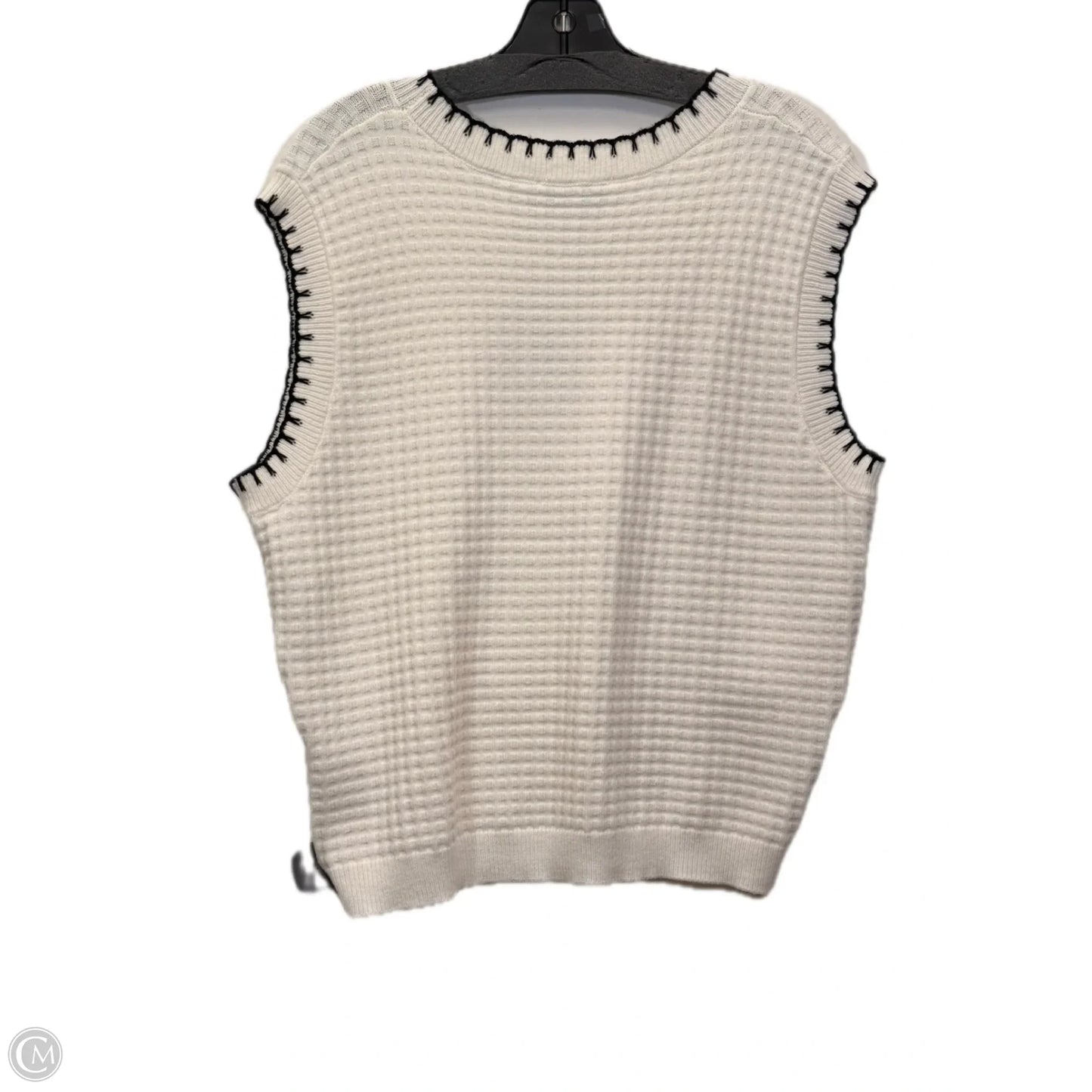 Vest Sweater By And Now This In Black & Cream, Size: Xlp