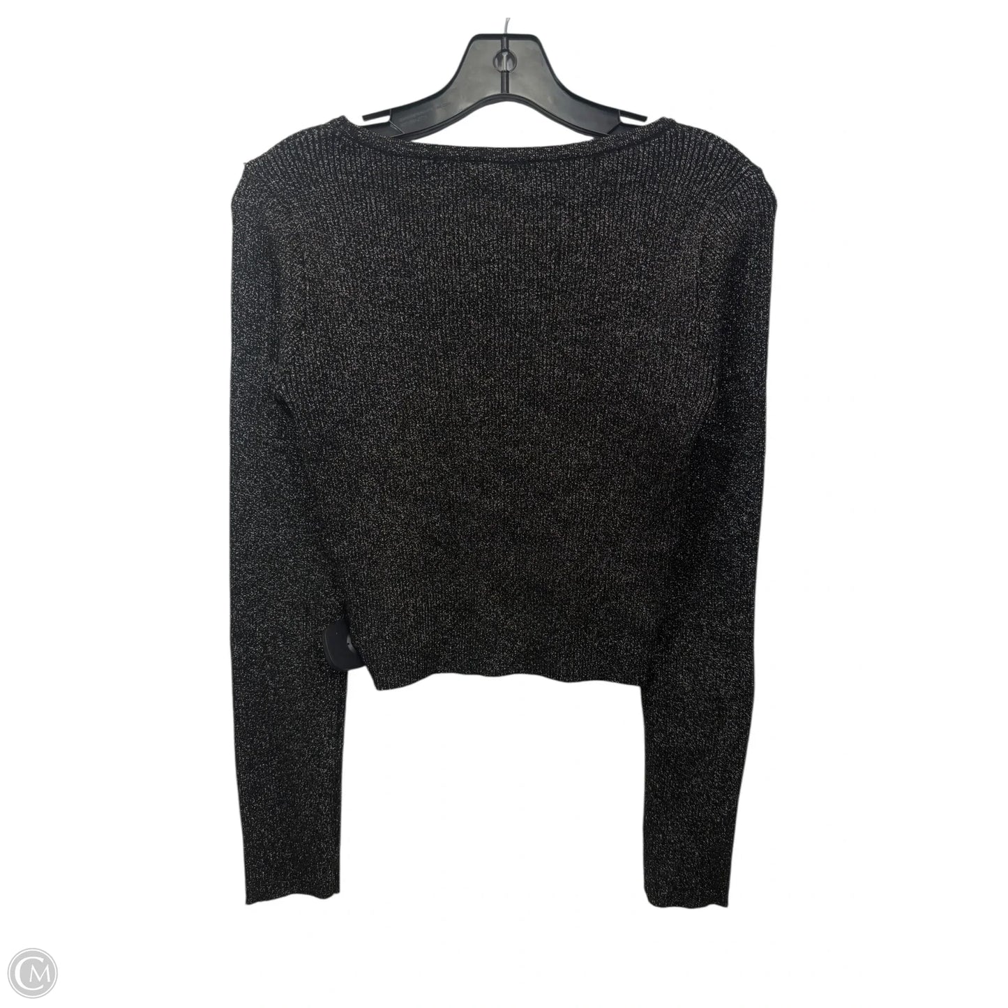 Top Long Sleeve By Allie Rose In Black & Gold, Size: L