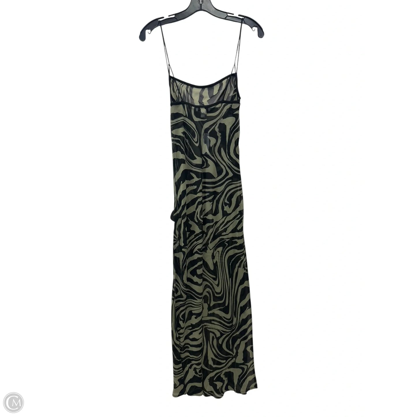 Swimwear Cover-up By Top Shop In Black & Green, Size: M