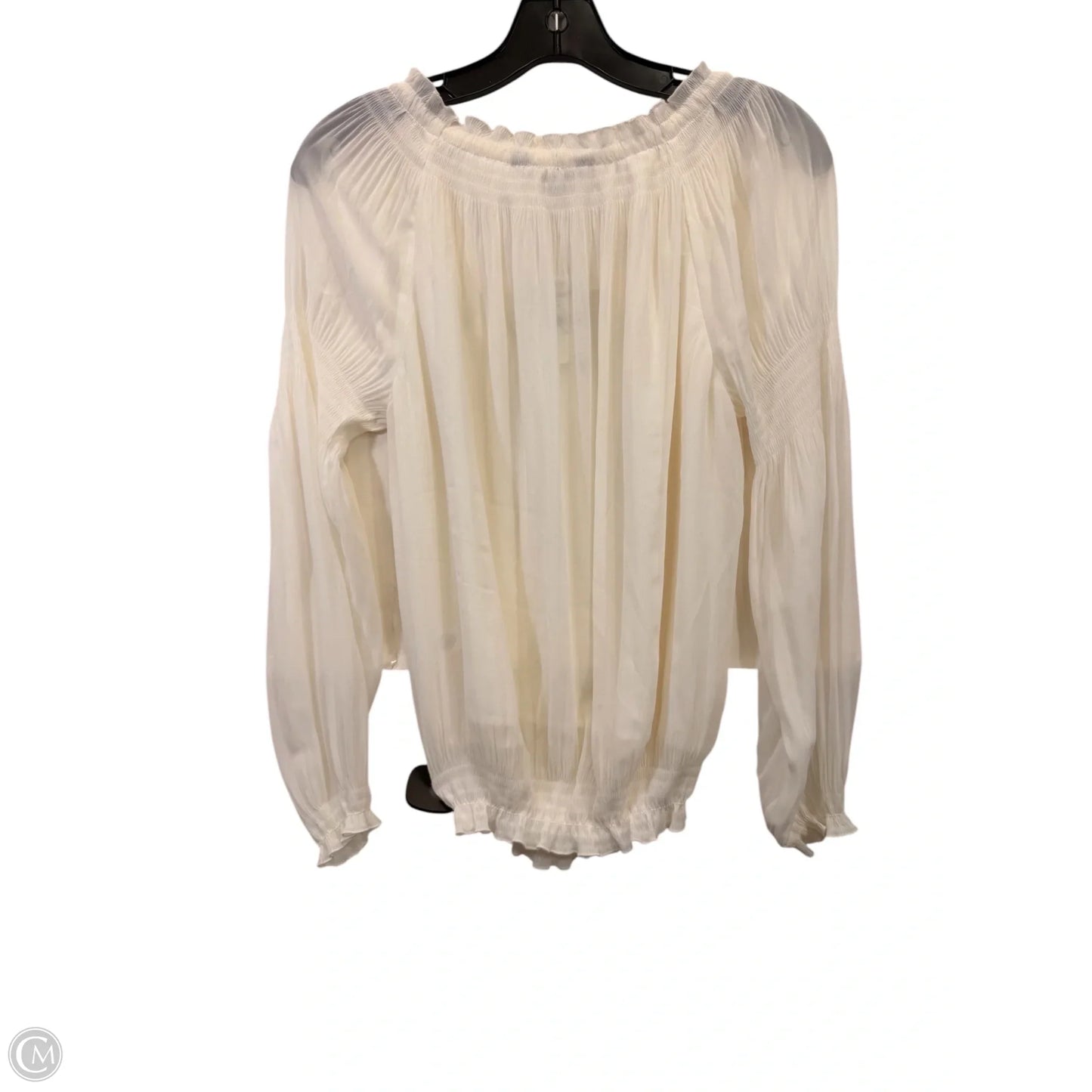 Top Long Sleeve By Express In Cream, Size: Xs