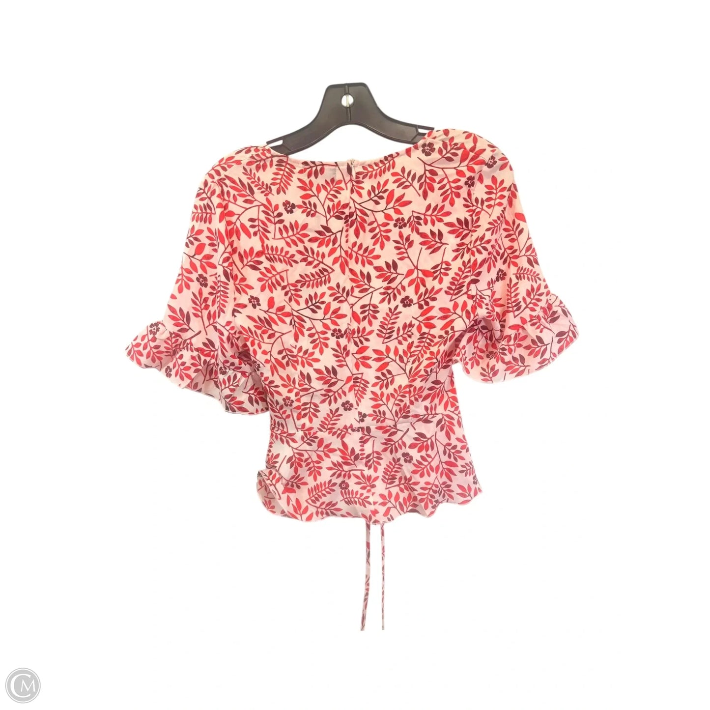 Top Short Sleeve By Pretty Little Thing In Red & White, Size: S