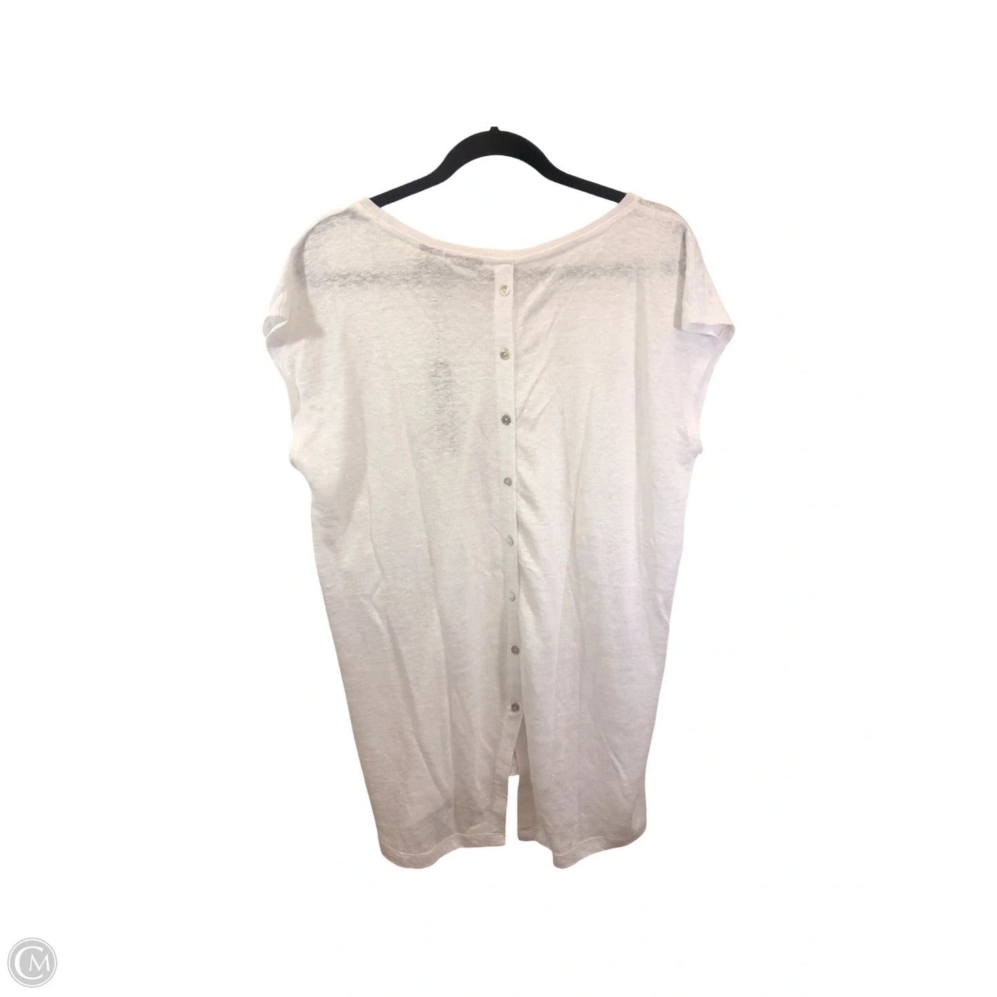 Top Short Sleeve By Tahari In White, Size: Xl