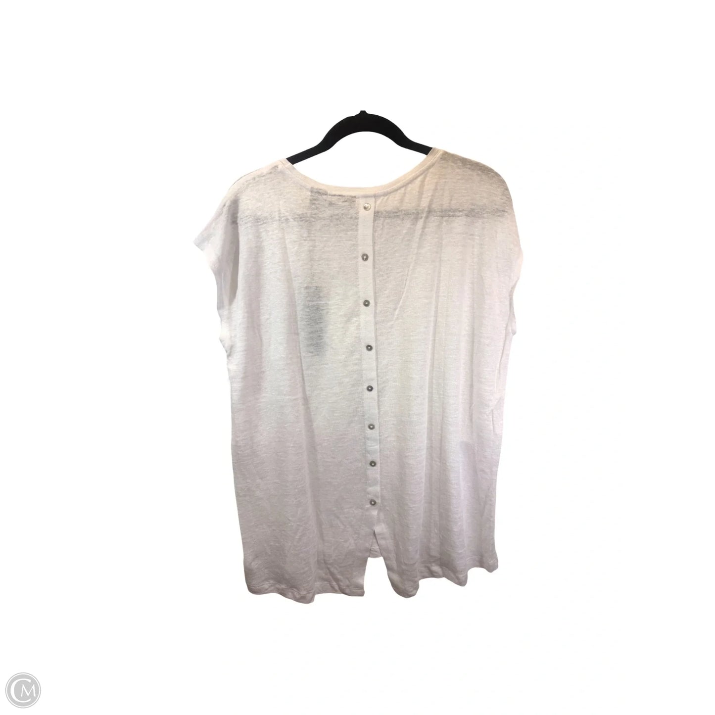Top Short Sleeve By Tahari In White, Size: Xl
