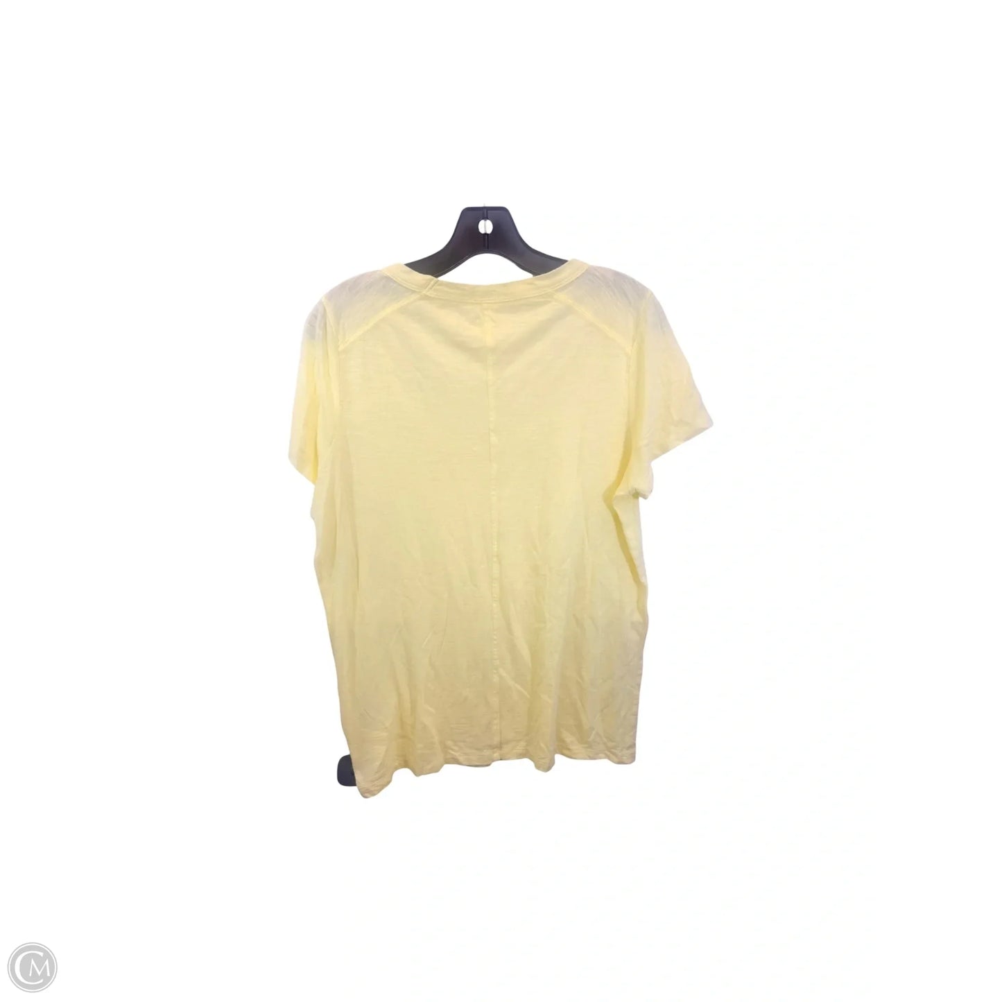 Top Short Sleeve Basic By Banana Republic In Yellow, Size: L