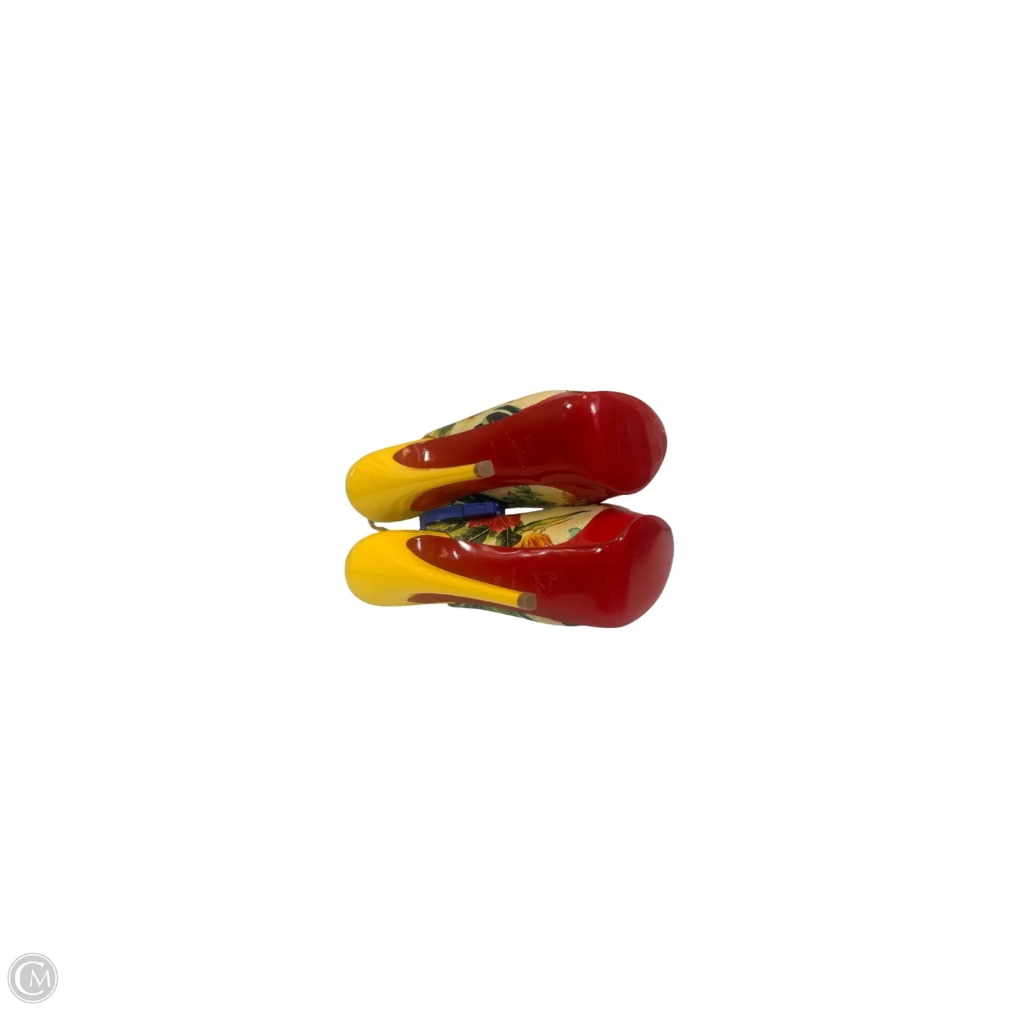 Shoes Luxury Designer By Christian Louboutin In Floral Print, Size: 8
